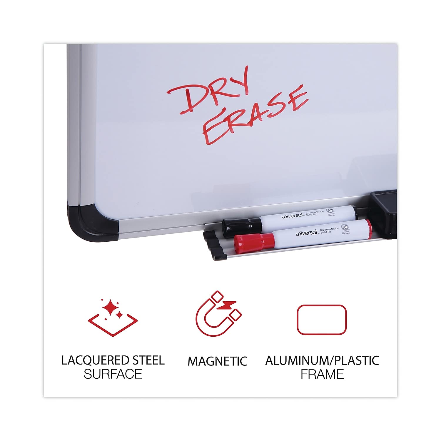Universal 43735 Magnetic Steel Dry Erase Board 72