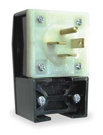 4 Wire Industrial Angle Straight Blade Plug 250VAC 20A - Heavy Duty Electrical Connector for Commercial Equipment, Machinery & Industrial Applications | Perfect for Workshops, Factories & Power Tools