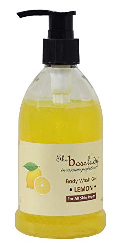 Organic Lemon Body Wash Gel for Women - 300ml, All Skin Types, Handmade with Natural Ingredients | Refreshing Shower Gel for Daily Use & Spa Relaxation