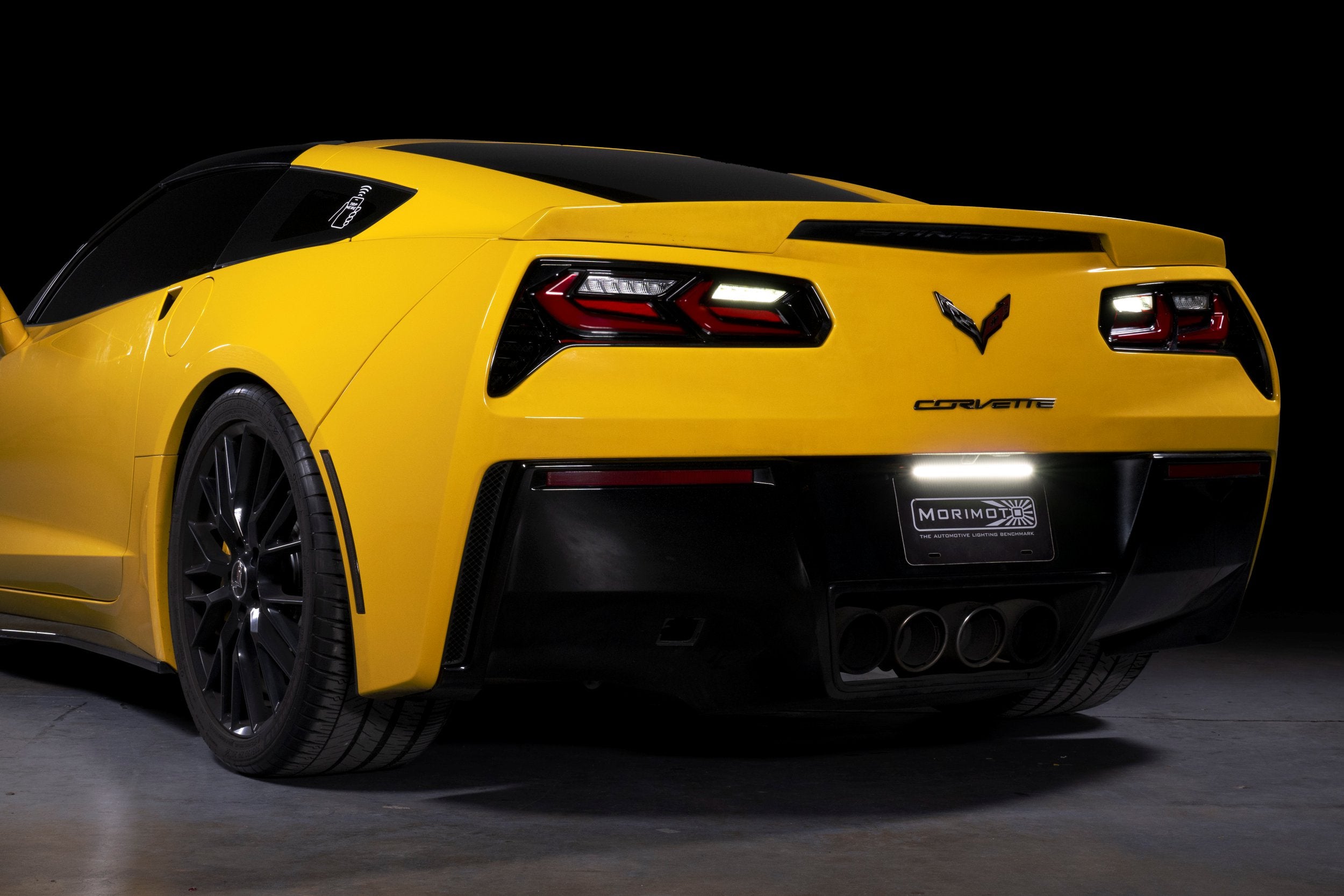 1 Set Red C8 Style Lens XB LED Tail Lights for 2014-2019 Chevy Corvette C7 - High Visibility & Stylish Upgrade for Night Driving & Car Shows