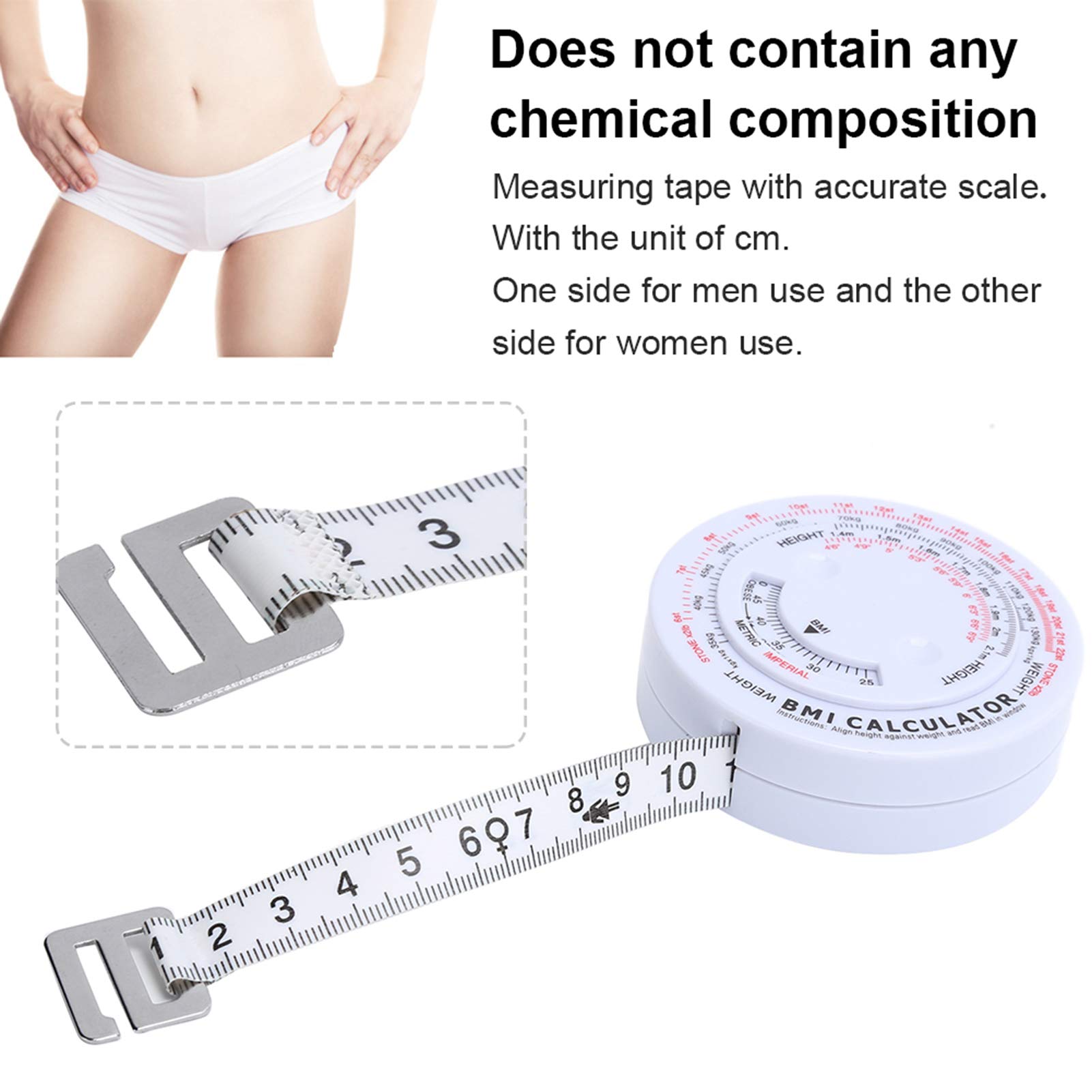 150cm Body Measuring Tape - BMI & Body Fat Caliper for Weight Loss Tracking, Fitness Measurement & Sewing | Perfect for Home Gym, Personal Training & Tailoring Projects