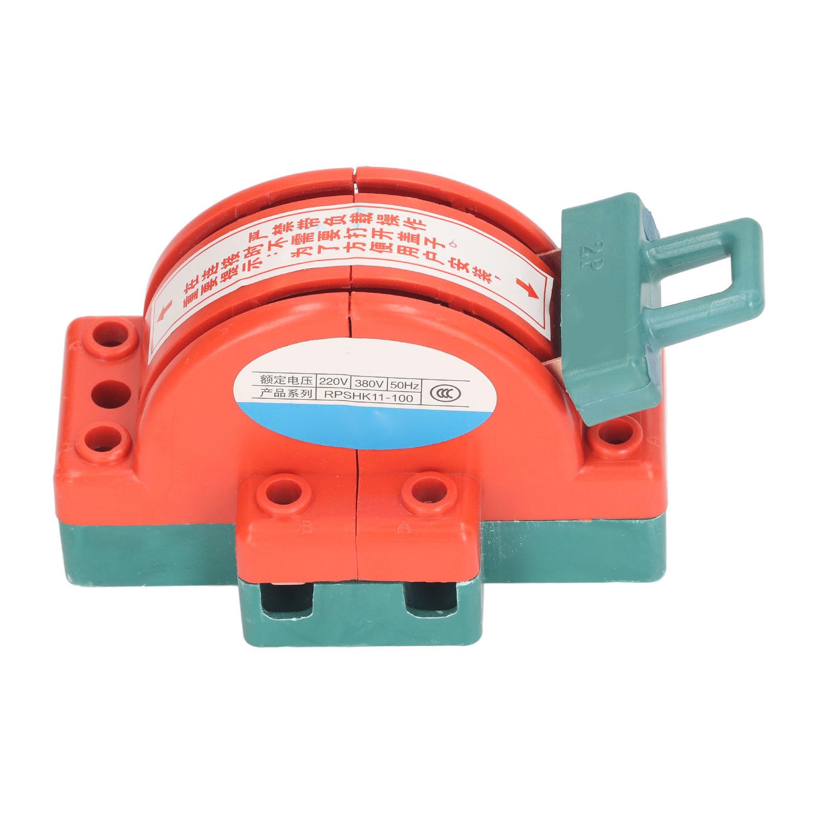 ViaGasaFamido 100A Double Throw Switch - 2 Pole Disconnect Knife Switch for 220V/380V Electrical Systems - Heavy Duty Load Switch with Fastening Mechanism - Ideal for Industrial Equipment, Power Distribution & Electrical Panel Safety Control