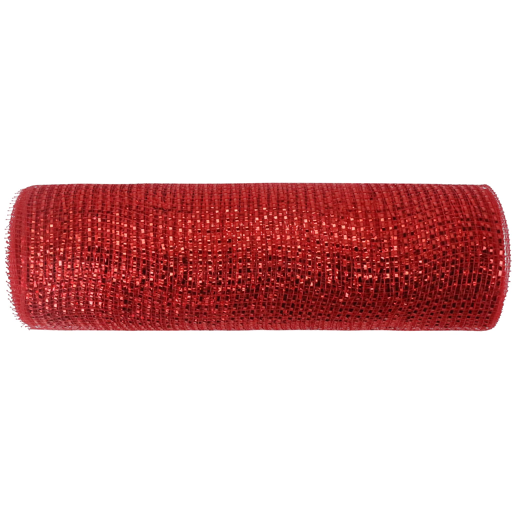 MEEDEE 10 Inch Wide Red and Gold Metallic Mesh Ribbon - 30 Feet Christmas Tree Decoration, Wreath & Garland Craft Supplies for Holiday DIY, Party Decor, Gift Wrapping and Home Décor