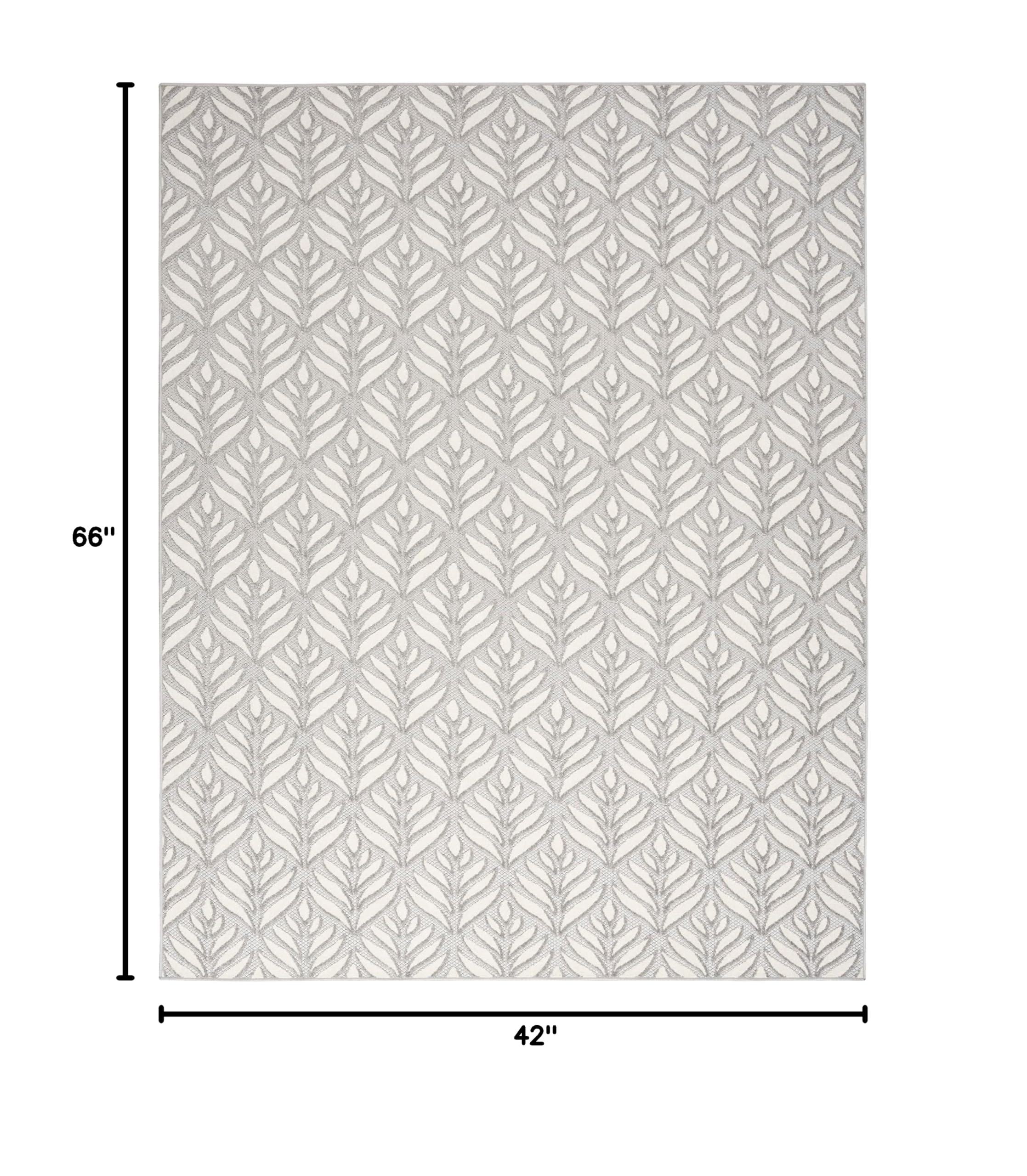 Nourison Aloha Indoor/Outdoor Grey 3'6