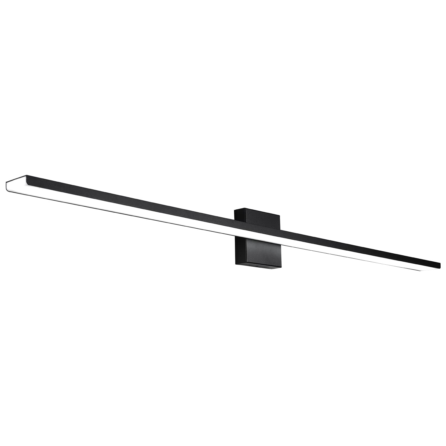 Modern 40W Black Aluminum Bathroom Vanity Light - 39.4 Inch LED Wall Lighting Fixture with Baking Finish (6000K Cool White) - Perfect for Bathroom, Bedroom & Dressing Room Mirror Lighting