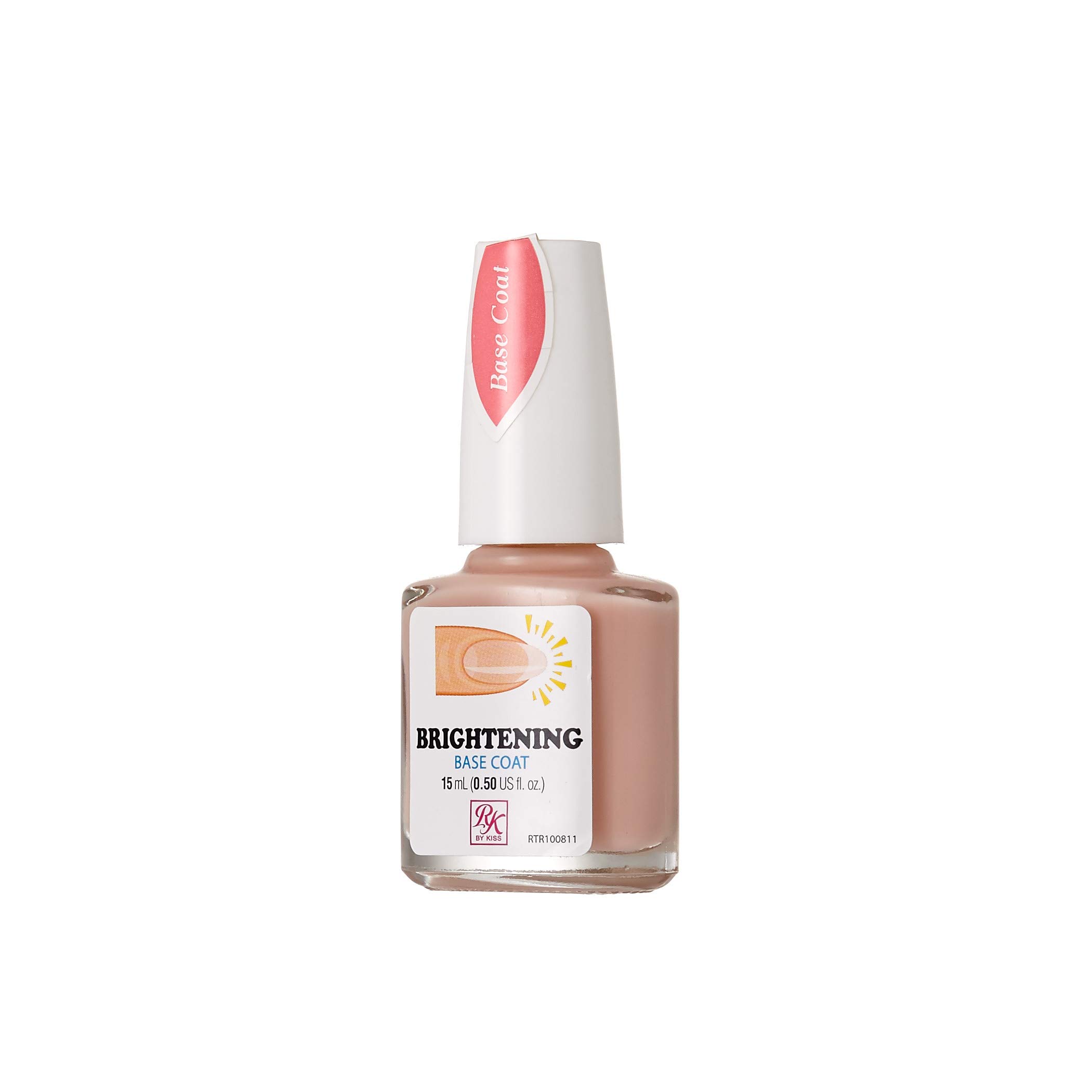 Ruby Kisses Nail Treatment - Brightening Base Coat for Stronger & Healthier Nails (1 Pack) | Perfect for Manicures, Nail Care Routine & Salon Quality Results at Home