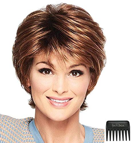 Gabor Soft Romance Wig Bundle - 3 Piece Set with Christy's Wigs Q&A Booklet & Wide Tooth Comb (Color GL14-22) | Perfect for Cosplay, Costume Parties & Everyday Styling