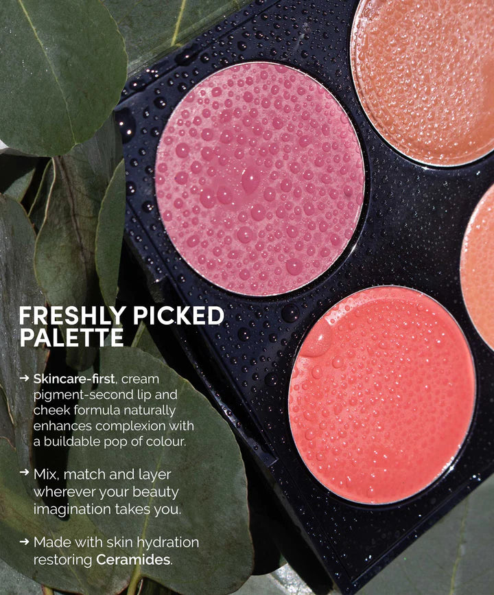 Multi-Use Ceramide Cream Lip & Cheek Palette - Hydrating Moisturizing Makeup for Dry Skin - Perfect for Daily Use, Travel & On-the-Go Touch Ups