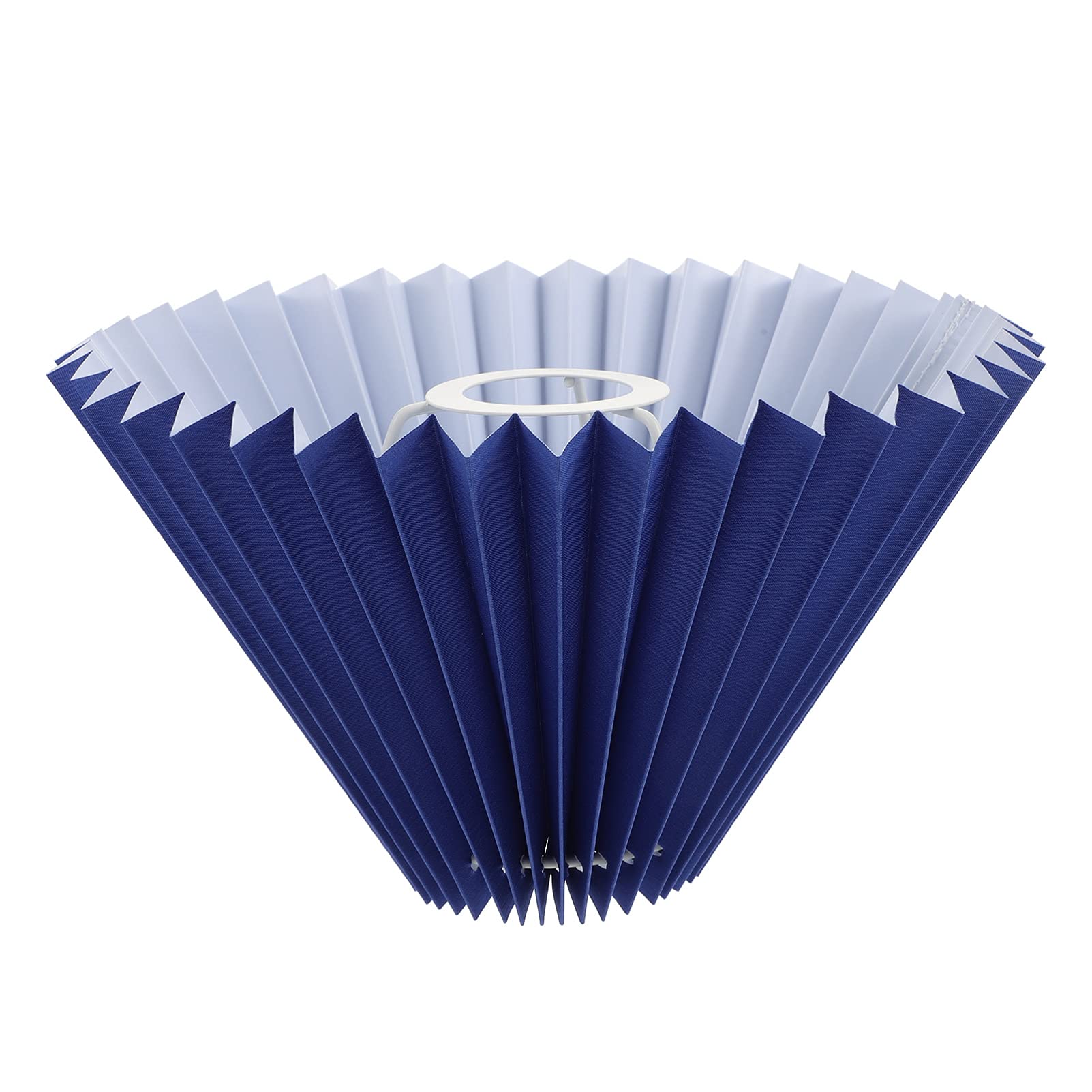 Mobestech Mushroom Lamp Shade - E27 Clip On Pleated Eggshell Fabric Replacement Cover for Table, Wall & Floor Lamps - Blue Chandelier Protector - Perfect for Bedroom, Living Room & Nursery Decor