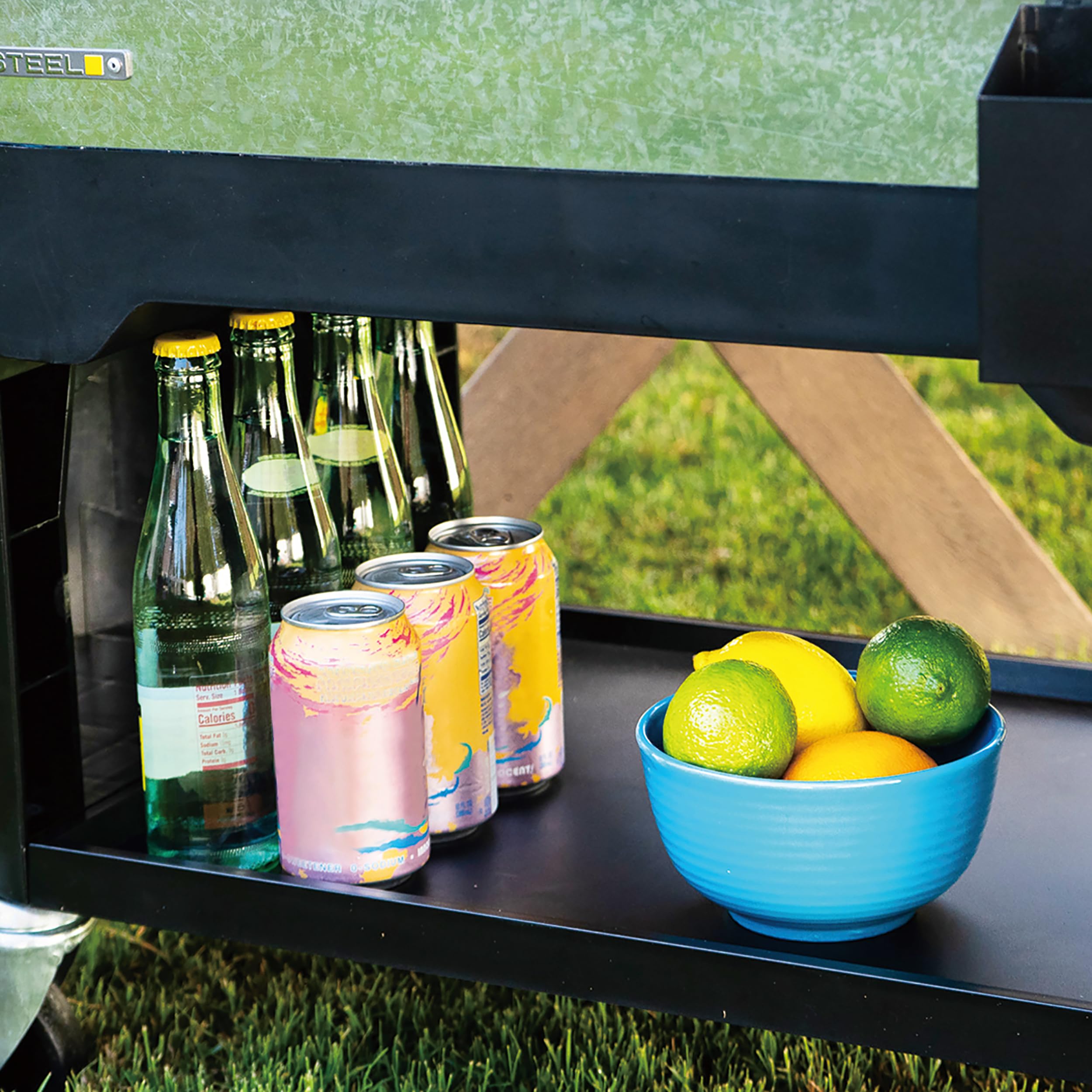 Permasteel 120-Qt Rolling Ice Chest Cooler with Wheels - Portable Outdoor Party Drink Cooler Cart with Dividers - Galvanized Steel for BBQs, Tailgating, Camping & Indoor Entertaining
