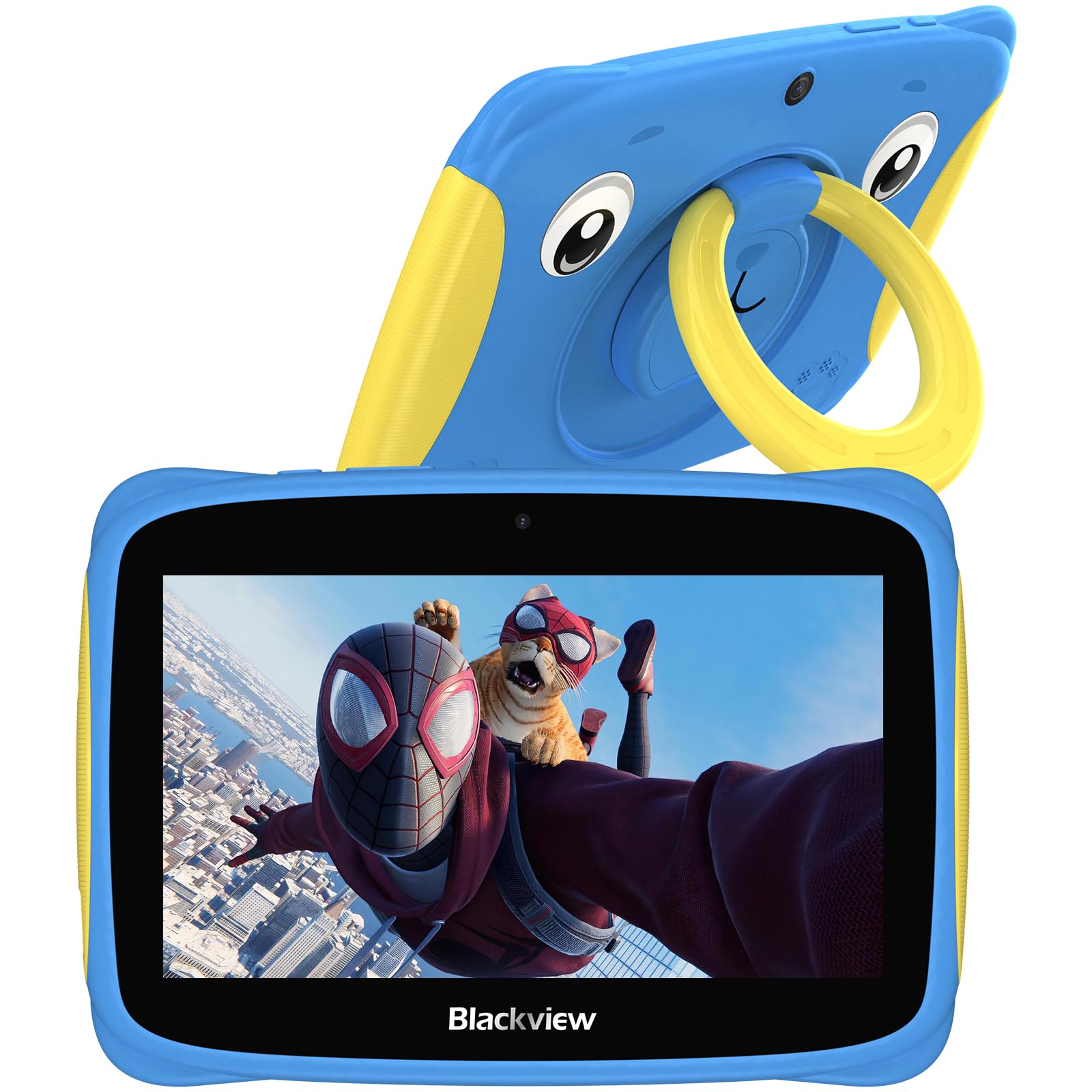 Blackview Kinder Tablet 7 Inch - Android Kids Tablet for Ages 6+ with Educational Games, 4GB RAM 32GB Storage, WiFi, Dual Cameras, GMS Certified, Shockproof Case, Parental Controls - Perfect for Learning, Entertainment & Travel