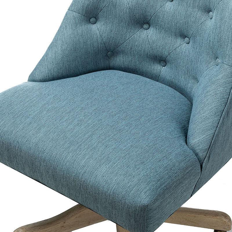 Estelle Upholstered Tufted Office Chair - Ergonomic Desk Chair with Lumbar Support for Home & Office Workspace | Comfortable Computer Chair for Long Hours Sitting