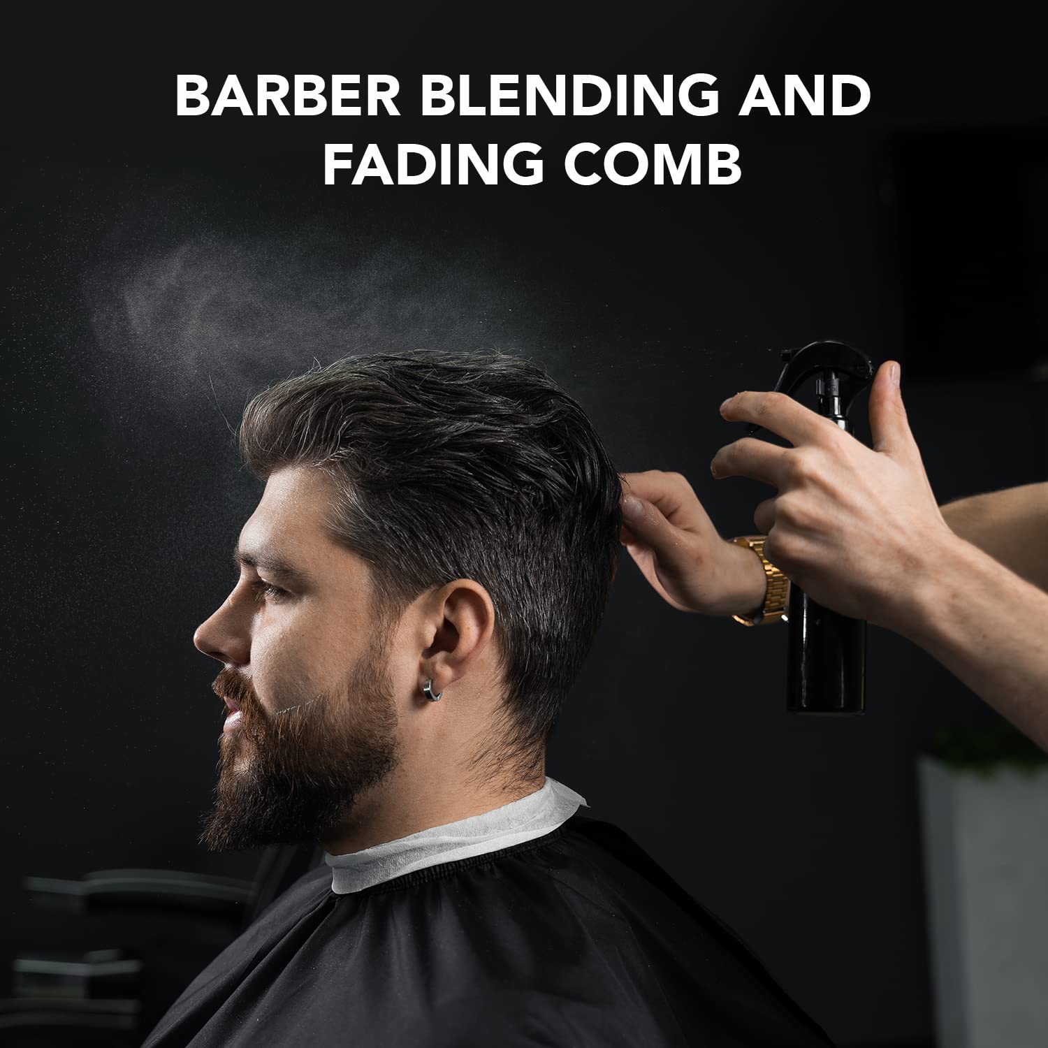 Gentlemen Republic Professional Barber Comb for Men - Soft Round Tips & Precision Teeth for Fades, Blending, and Haircuts | Durable Styling Tool for Barbers & Home Use | Perfect for Salon, Grooming Kits, and Travel