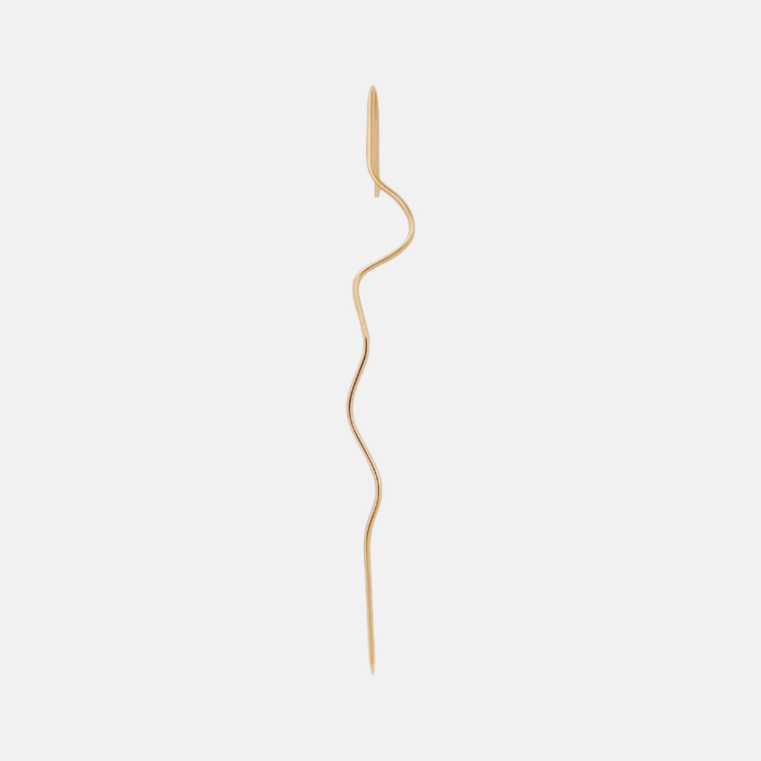 Wave Needle Earrings for Women - Minimalist Gold Hoop Earrings - Dainty Hypoallergenic Stud Earrings for Everyday Wear & Special Occasions