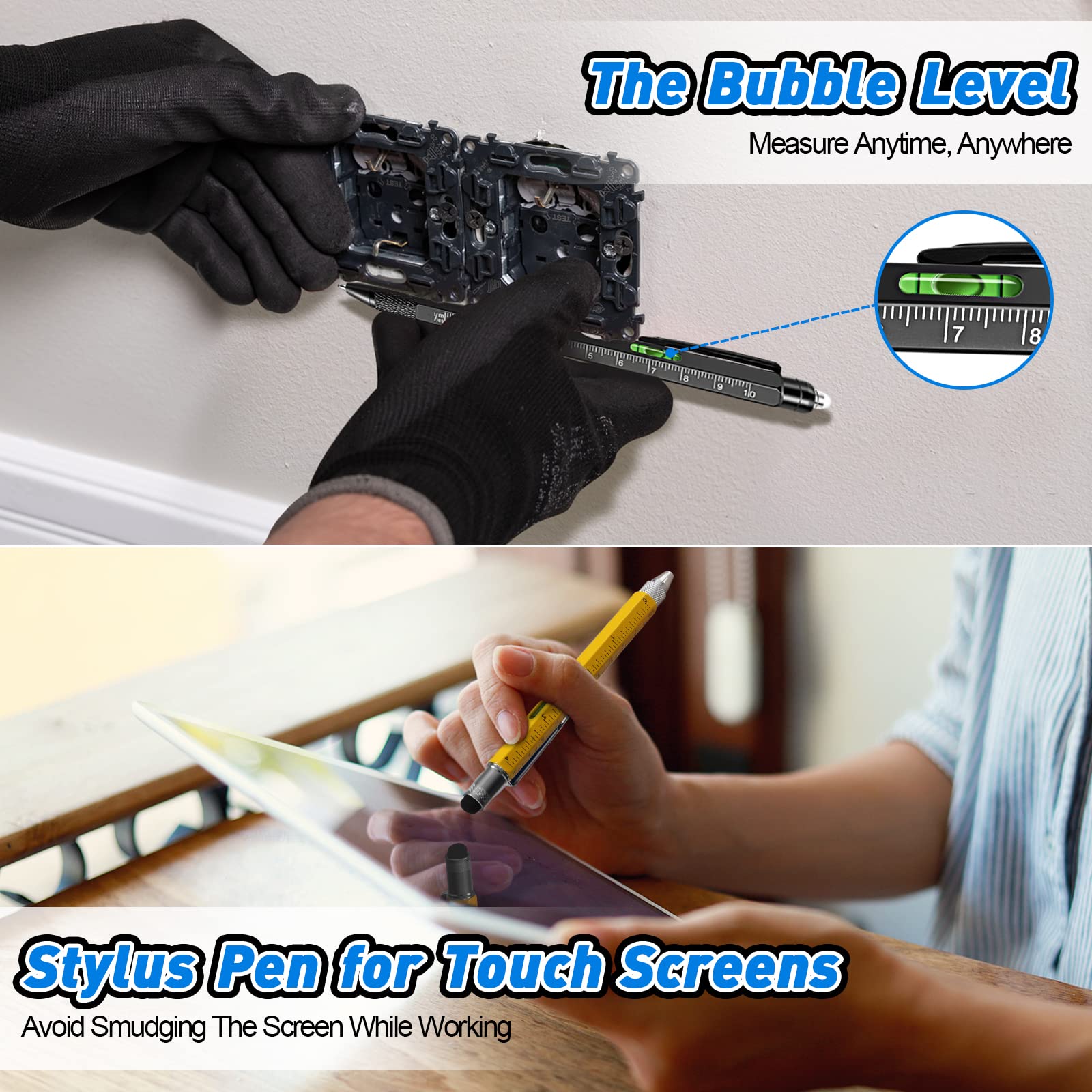 ZOOI 9-in-1 Multitool Pen - Perfect Father's Day Gift for Men, Dad, or Grandpa - Unique Gifts from Daughter, Son, or Wife - Great for DIY Projects, Camping, Fishing, and Everyday Carry