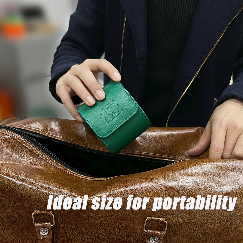 Premium Leather Watch Roll Travel Case for Men & Women - Single Watch Storage Organizer & Display Box - Perfect for Travel, Business Trips & Watch Collection Organization