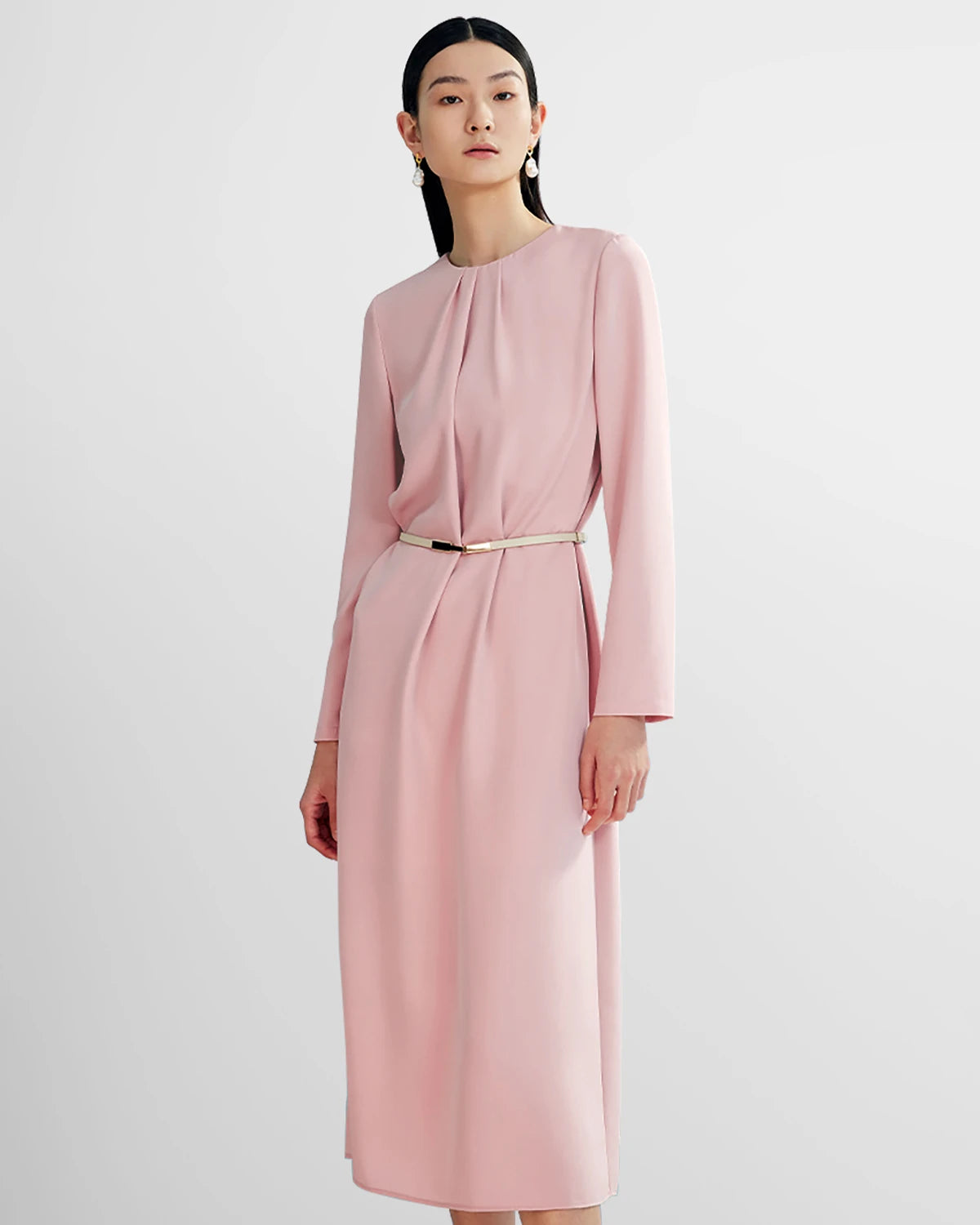 Elegant Women's Basic Silk Dress with Back Slit - Perfect for Evening Parties, Date Nights & Special Occasions