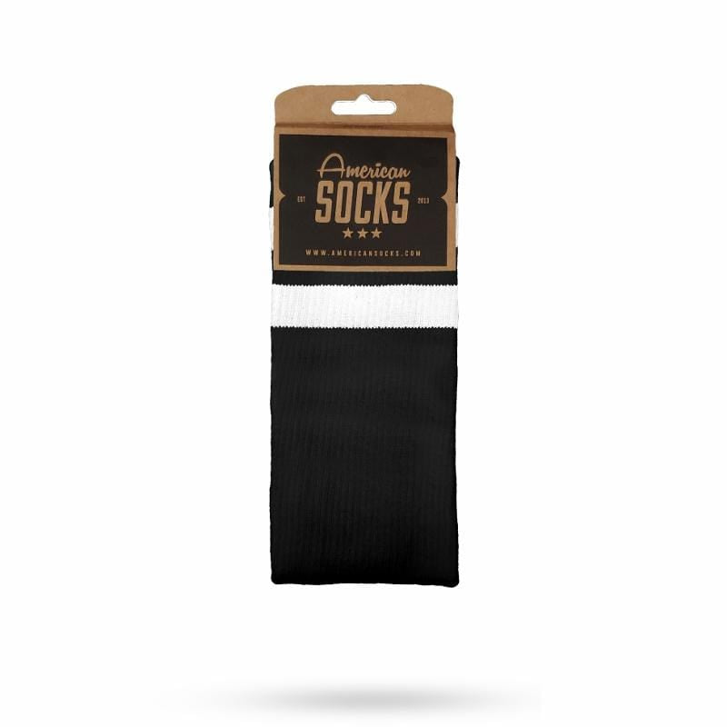 American Socks Back in Black - Mid High Cotton Crew Socks for Men & Women | Comfortable Everyday Wear for Work, Sports & Casual Outfits
