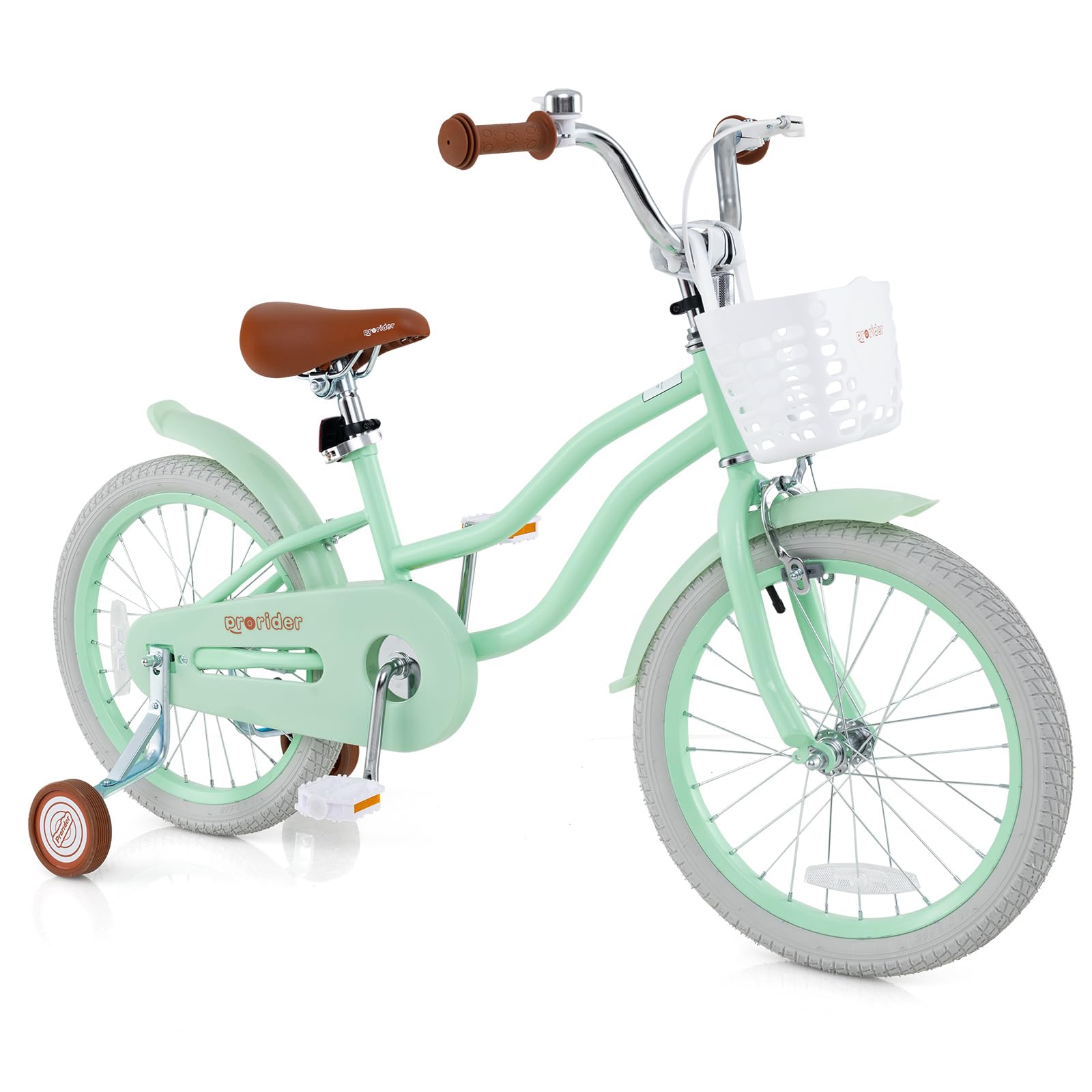 BABY JOY Kids Bike for Boys & Girls - 12, 14, 16, 18, 20 Inch Children's Bicycle with Adjustable Seat, Removable Basket, Handbrake & Coaster Brake, Training Wheels & Kickstand - Multi-Color Bike for Outdoor Play, Park Rides & Neighborhood Cycling