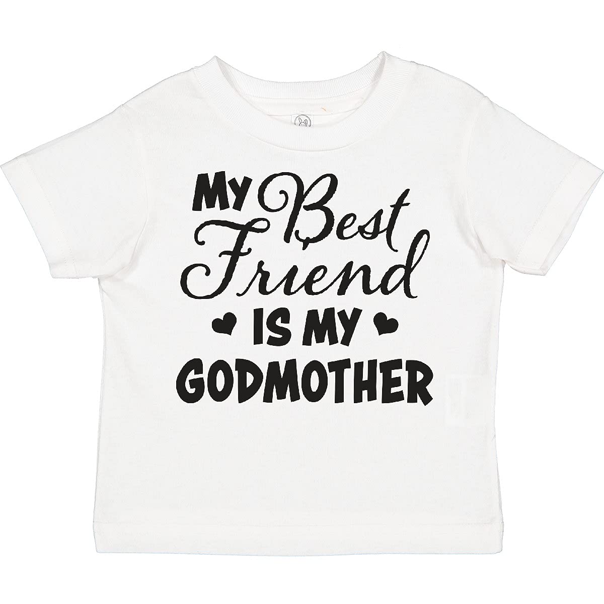 My Best Friend is My Godmother with Hearts Toddler T-Shirt - Perfect for Birthday, Christening, and Family Celebrations