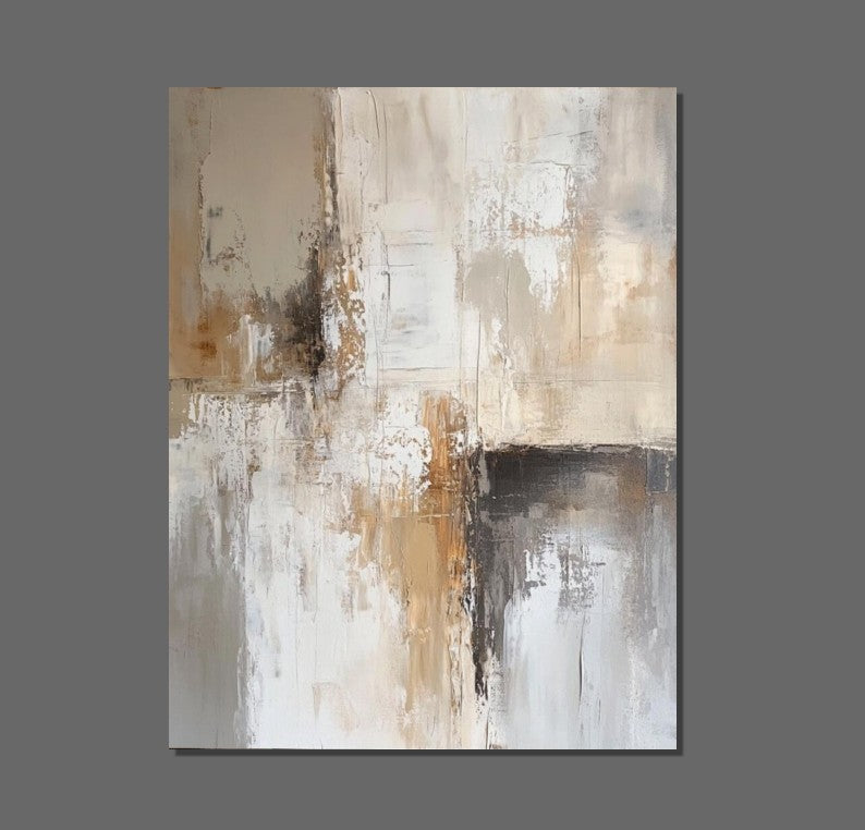 Contemporary Acrylic Wall Art - Large Abstract Canvas Paintings for Living Room Decor | Modern Simple Artwork for Home & Office Interior Design