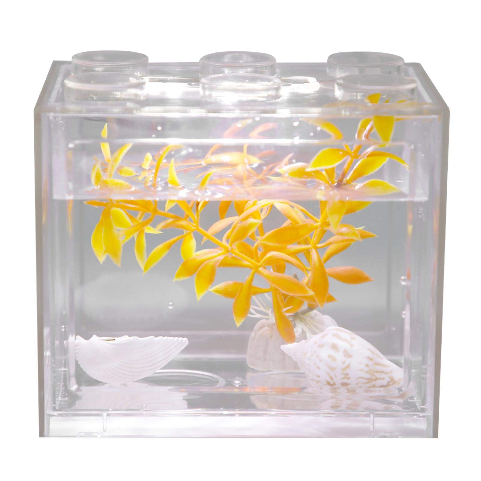Decorative Mini Aquarium for Home & Office Desk | Small Fish Tank with LED Light | Perfect for Relaxation, Stress Relief & Desktop Decor