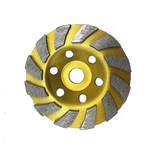 125mm Diamond Grinding Cup Wheel for Angle Grinder - Gold Segmented Grinder Disc for Marble, Concrete, Granite & Stone Cutting - Perfect for Construction, Masonry & DIY Home Renovation Projects