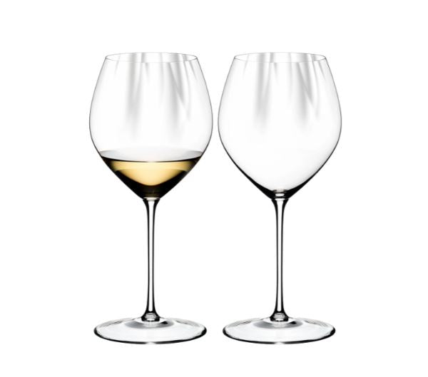 Riedel Performance Chardonnay Wine Glasses Set of 2 - Premium Crystal Stemware for White Wine Tasting & Elegant Dinner Parties