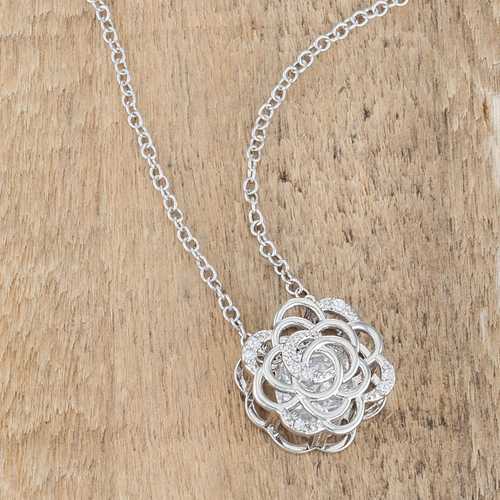 1.37ct Maya Cubic Zirconia Rose Gold Plated Drop Pendant Necklace for Women - Elegant Gift for Valentine's Day, Anniversary & Special Occasions