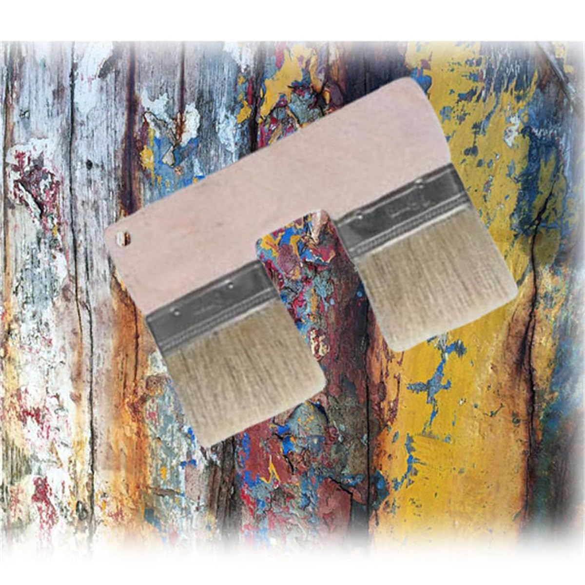 3-Inch Double Head Paint Brush for Acrylic & Pottery - Dual Bristle Art Brush for Glazing, Texturing & Detailing - Perfect for Canvas Painting, Ceramic Art & DIY Crafts