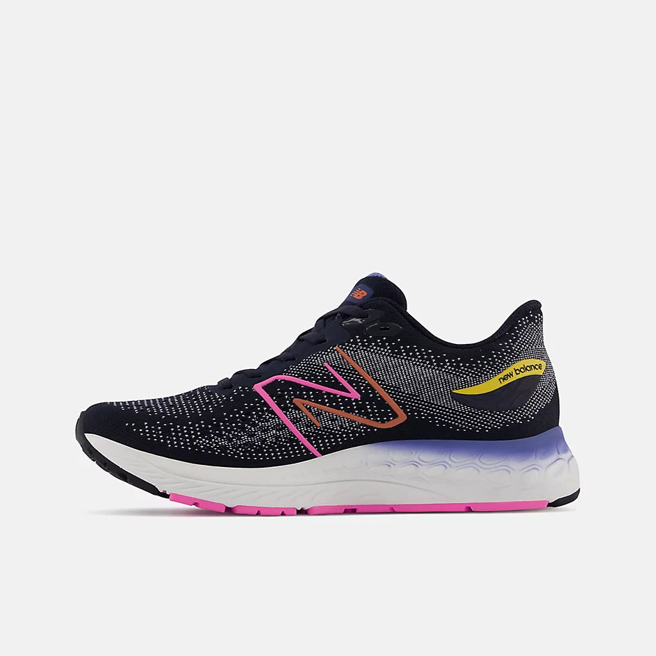 New Balance Kids' Fresh Foam X 880v12 Running Shoes - Eclipse/Moon Shadow/Vibrant Pink - Lightweight & Cushioned for School, Sports & Daily Activities