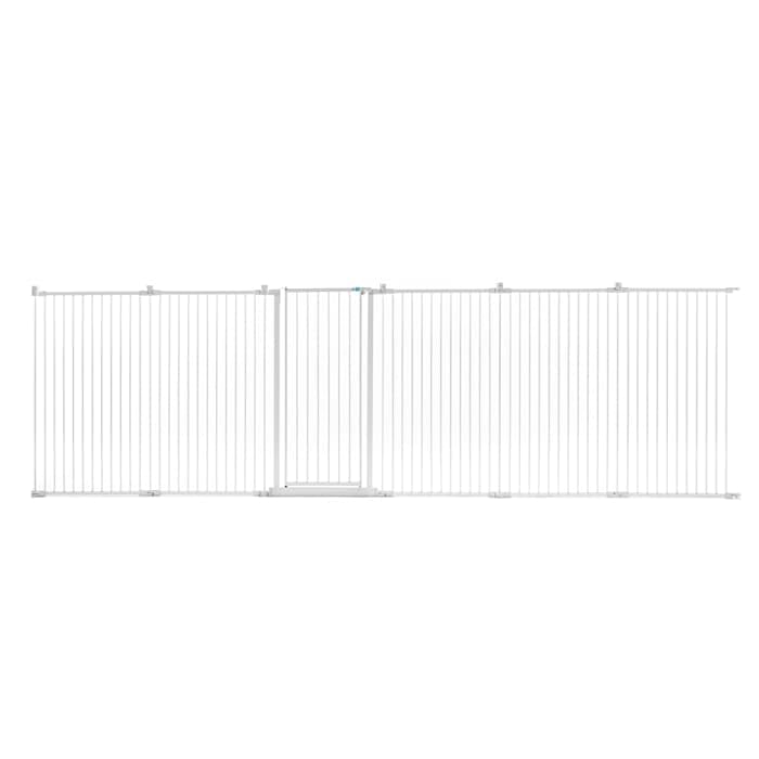 Carlson Pet Yard & Convertible Super Wide Dog Gate - Expandable Safety Barrier for Dogs & Cats - Perfect for Doorways, Stairs & Large Openings - Indoor/Outdoor Use
