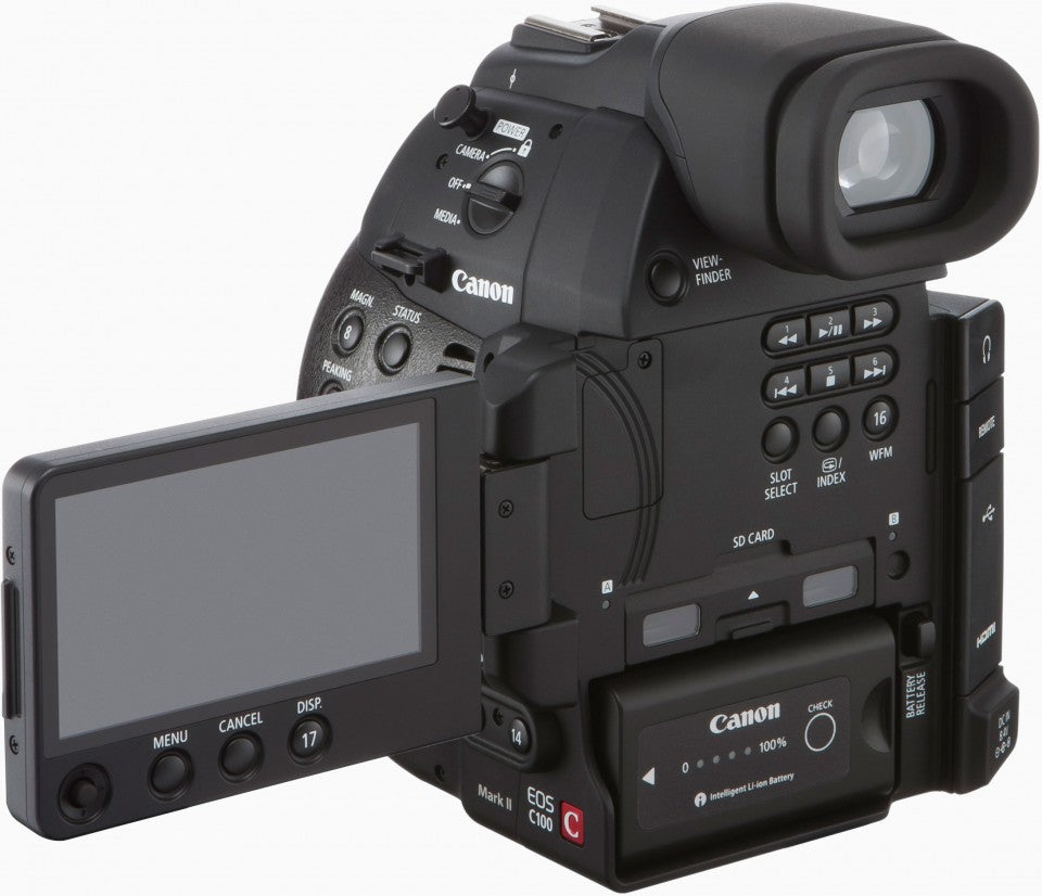 Canon EOS C100 Mark II Professional Cinema Camera with EF-S 17-55mm f/2.8 IS USM Lens Kit - 4K Video Recording, Dual Pixel AF - Perfect for Documentary Filmmaking & Wedding Videography