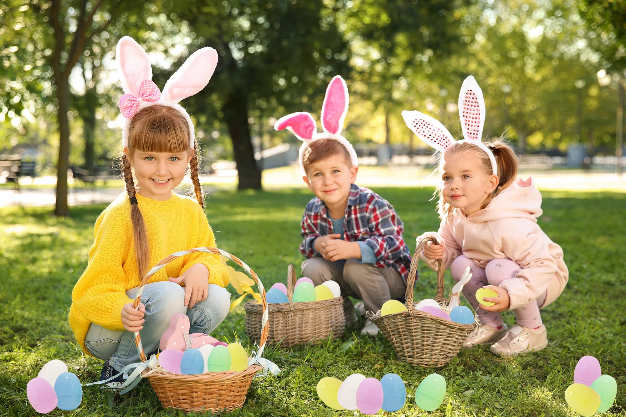 Pastel Fillable Easter Eggs with Hinge - 200-Pack of 2.25