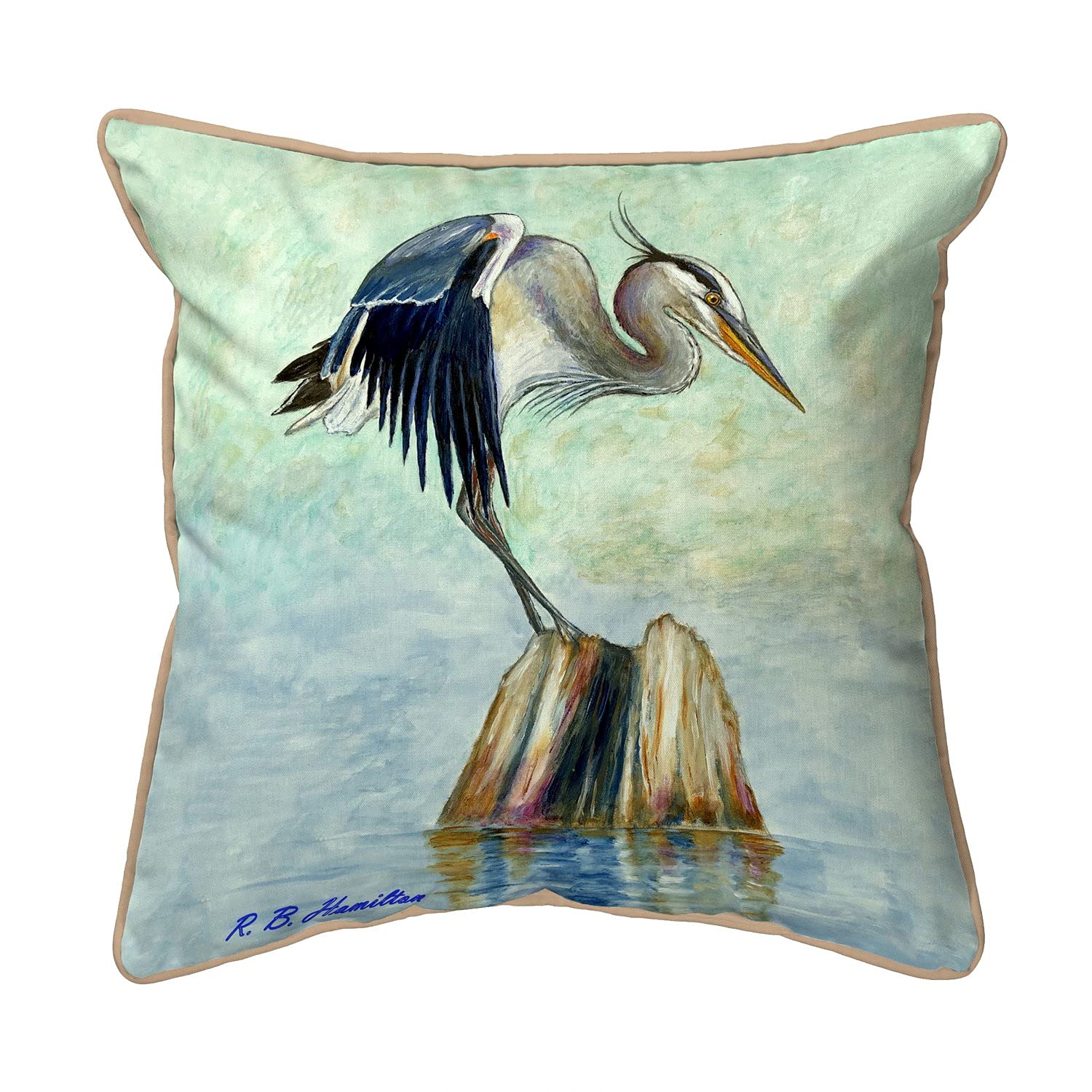 Betsy Drake HJ1175 Decorative Throw Pillow 18x18 Inches - Multi Color for Sofa, Bed, Couch - Soft & Stylish Home Decor Accent