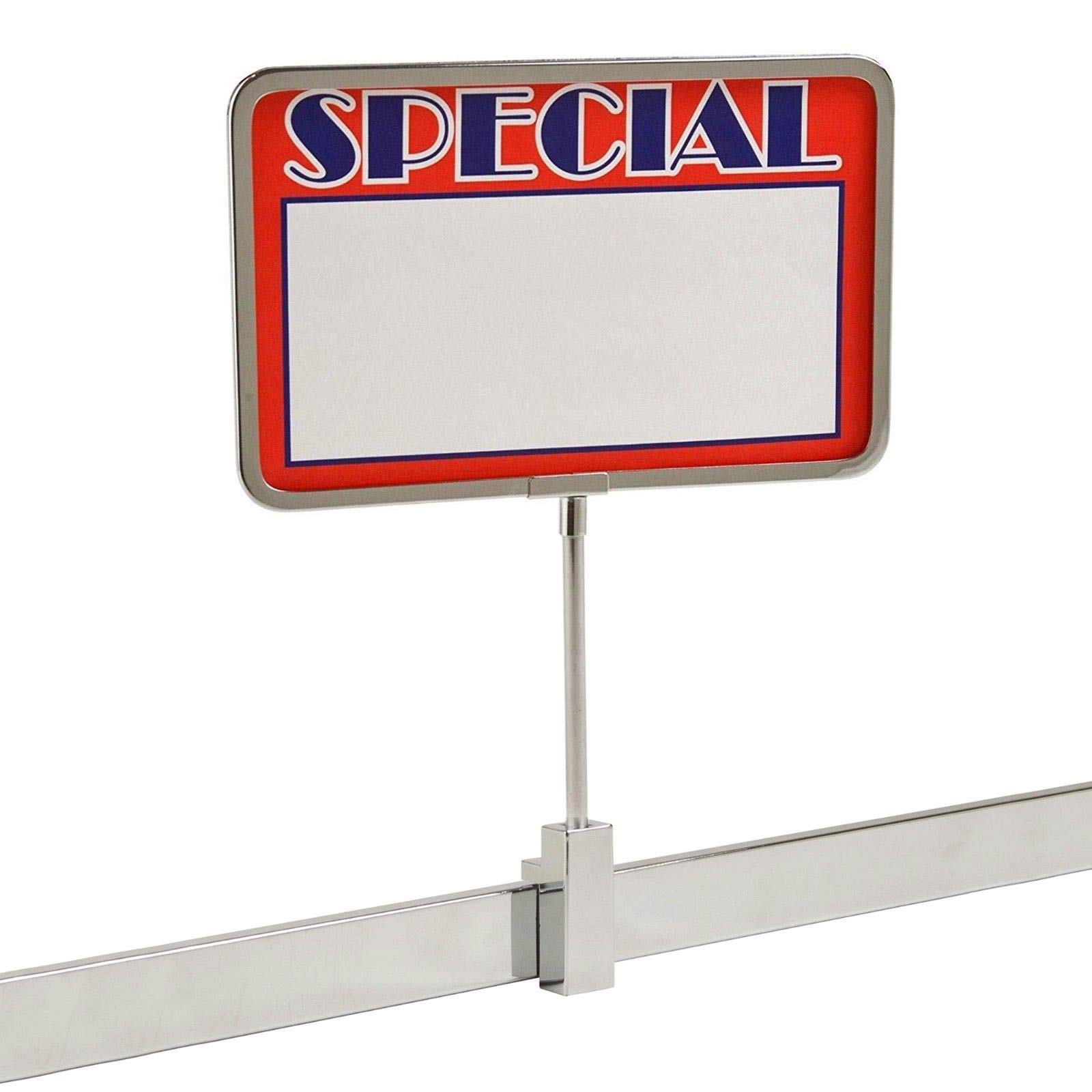 20 Pack Chrome Frame Magnetic Sign Holders - 7