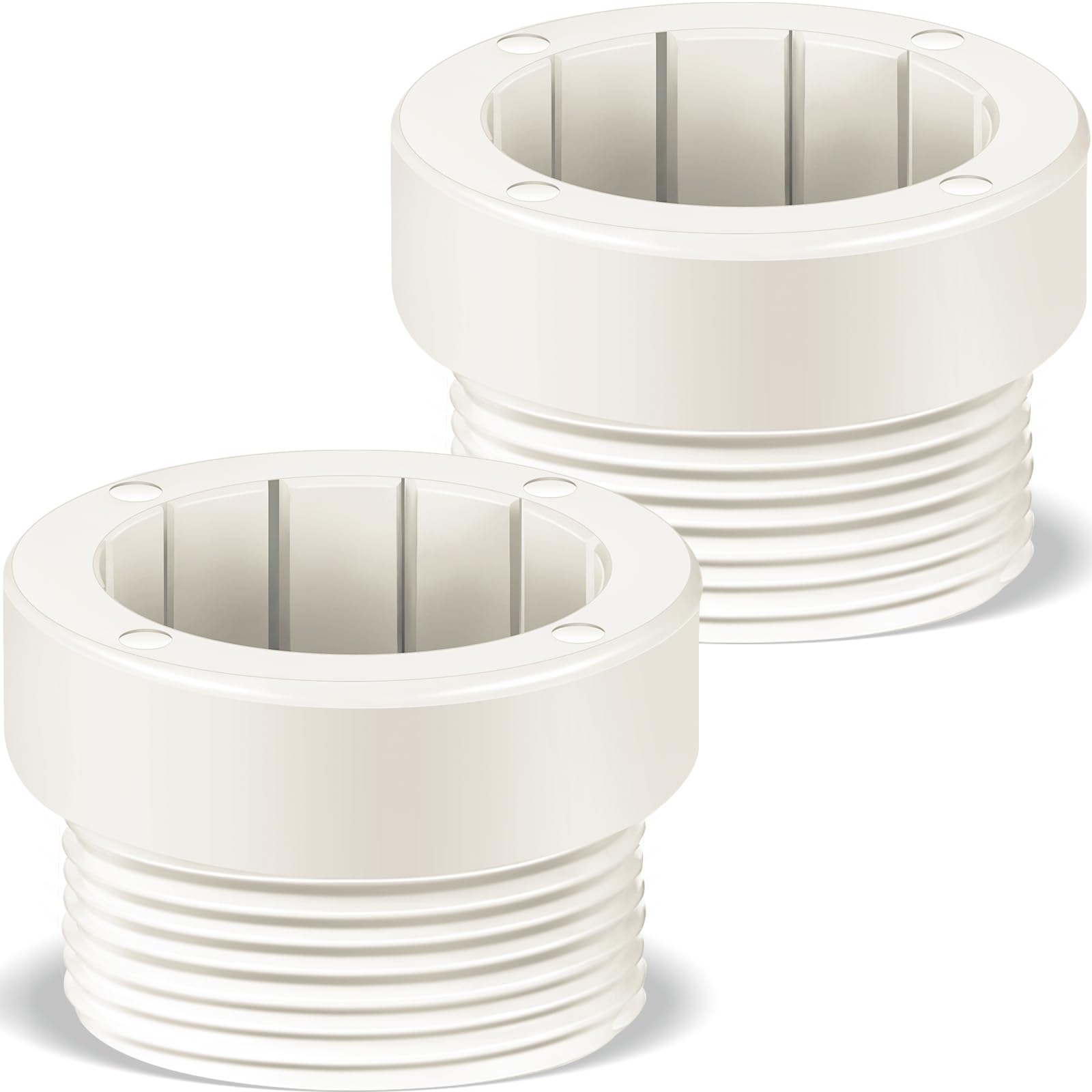 Thyle 2 Pack White Pool Umbrella Stabilizer Adapter - 1 3/4