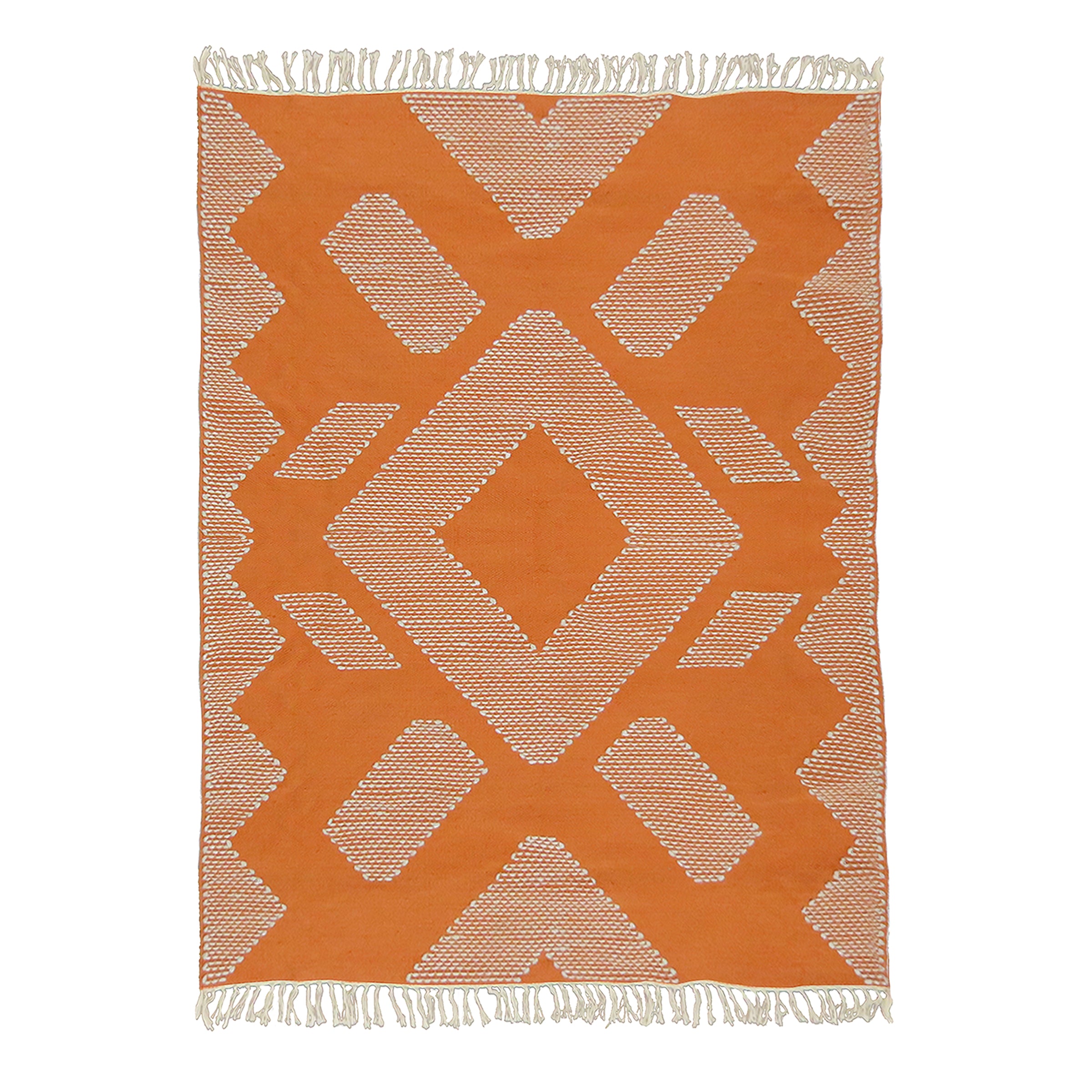 5x7 ft. Hand Woven Papaya Outdoor Rug - Durable & Waterproof for Patio, Deck, Garden, and Poolside Use