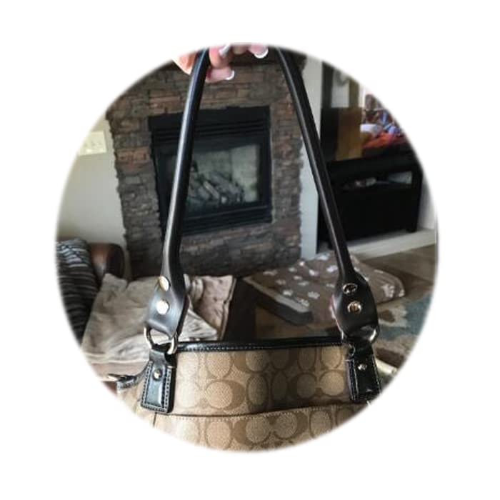 Genuine Cowhide Leather Handbag Handles 0.4'' Wide 21.6 Inch - Premium Replacement Bag Straps for DIY Purse Repair & Crafting (Dark Brown, WT09) | Perfect for Handbag Restoration, Tote Bag Upgrades & Leather Craft Projects