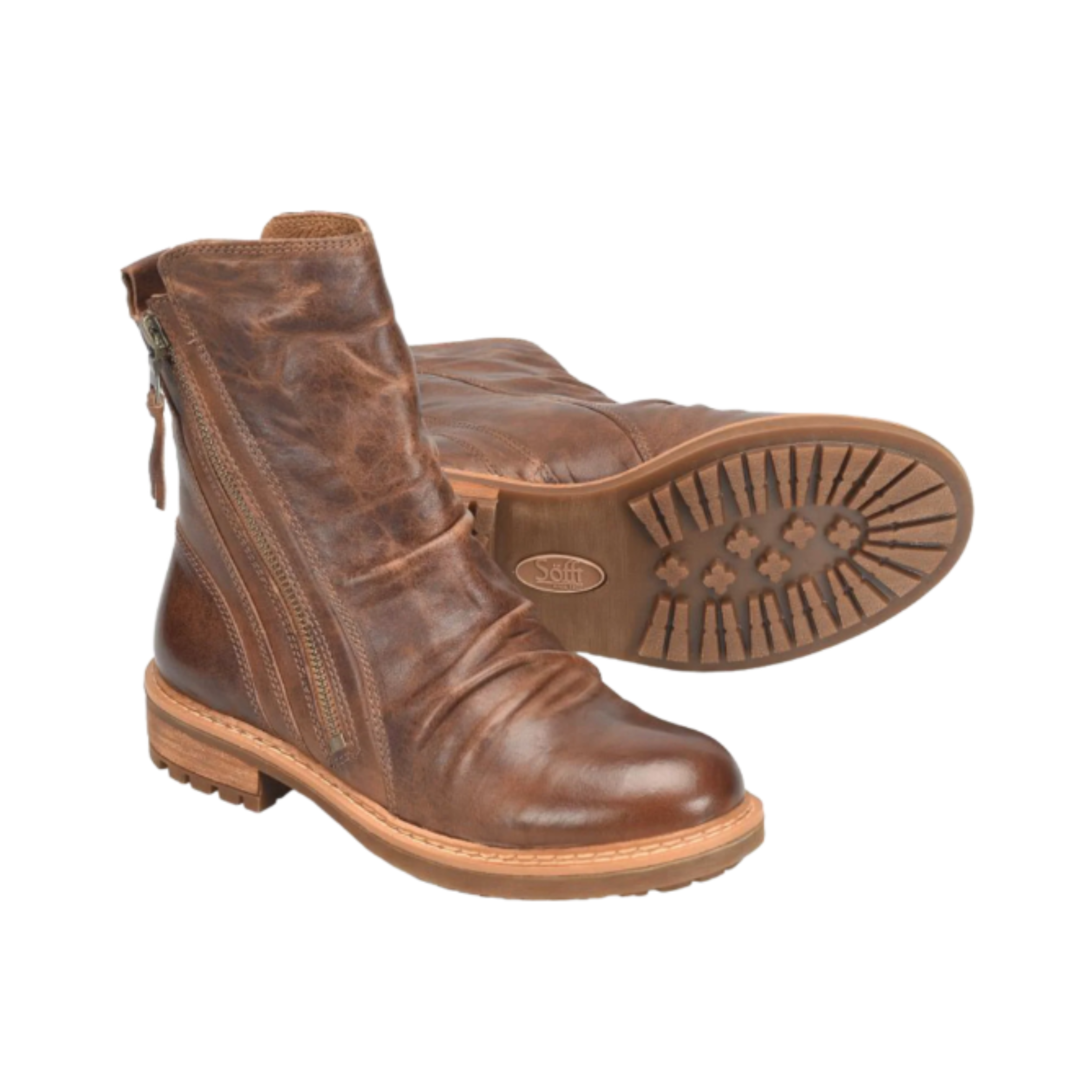 Lavina Women's Warm Brown Boots - Comfortable & Stylish Ankle Boots for Fall & Winter | Perfect for Casual Outfits, Office Wear & Outdoor Activities