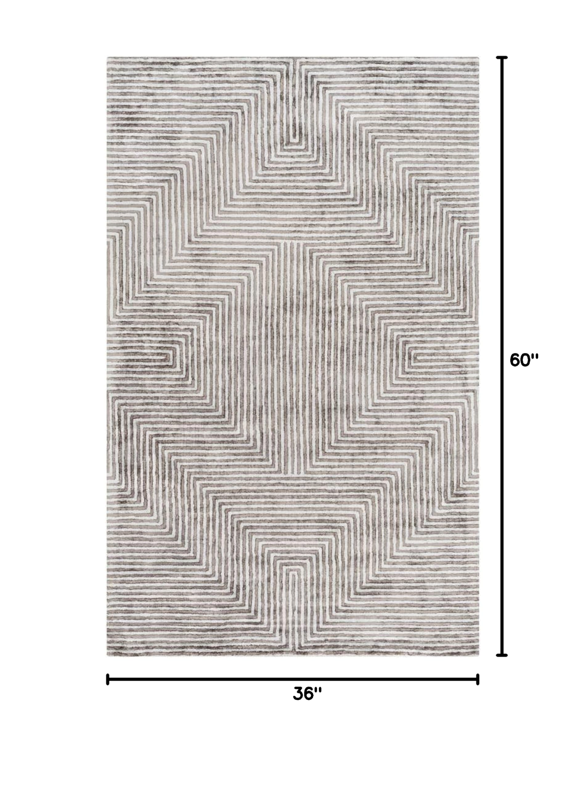 Mark&Day 3x5 Calais Modern Light Gray Area Rug - Soft Grey Beige White Carpet for Living Room, Bedroom, Kitchen | Non-Slip Floor Mat for Home Decor & Cozy Spaces (3' x 5')