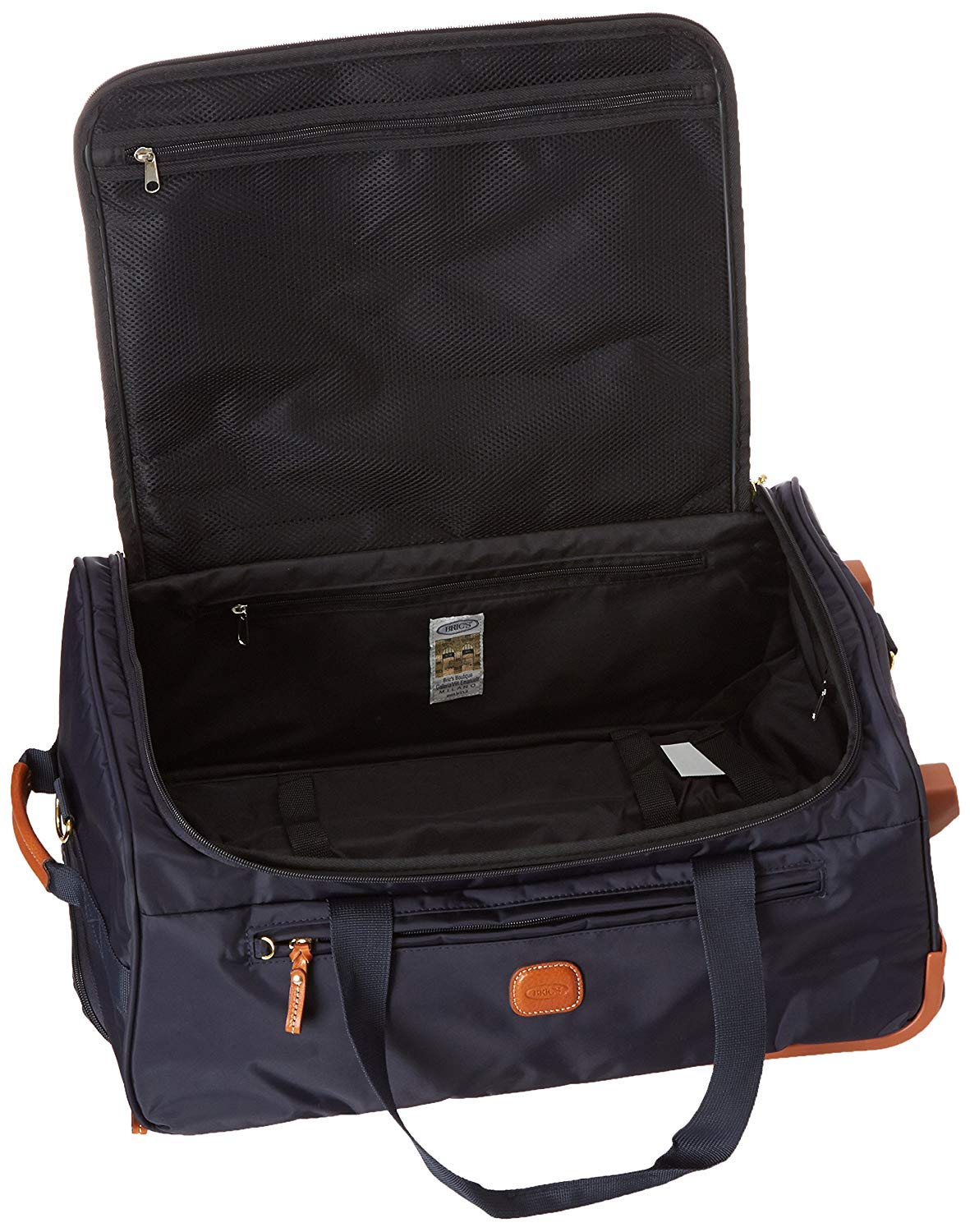 Bric's X-Bag 21 Inch Rolling Duffel Carry On Luggage - Luxury Weekender Travel Bag for Men & Women - Navy Blue - Perfect for Air Travel, Weekend Getaways & Business Trips