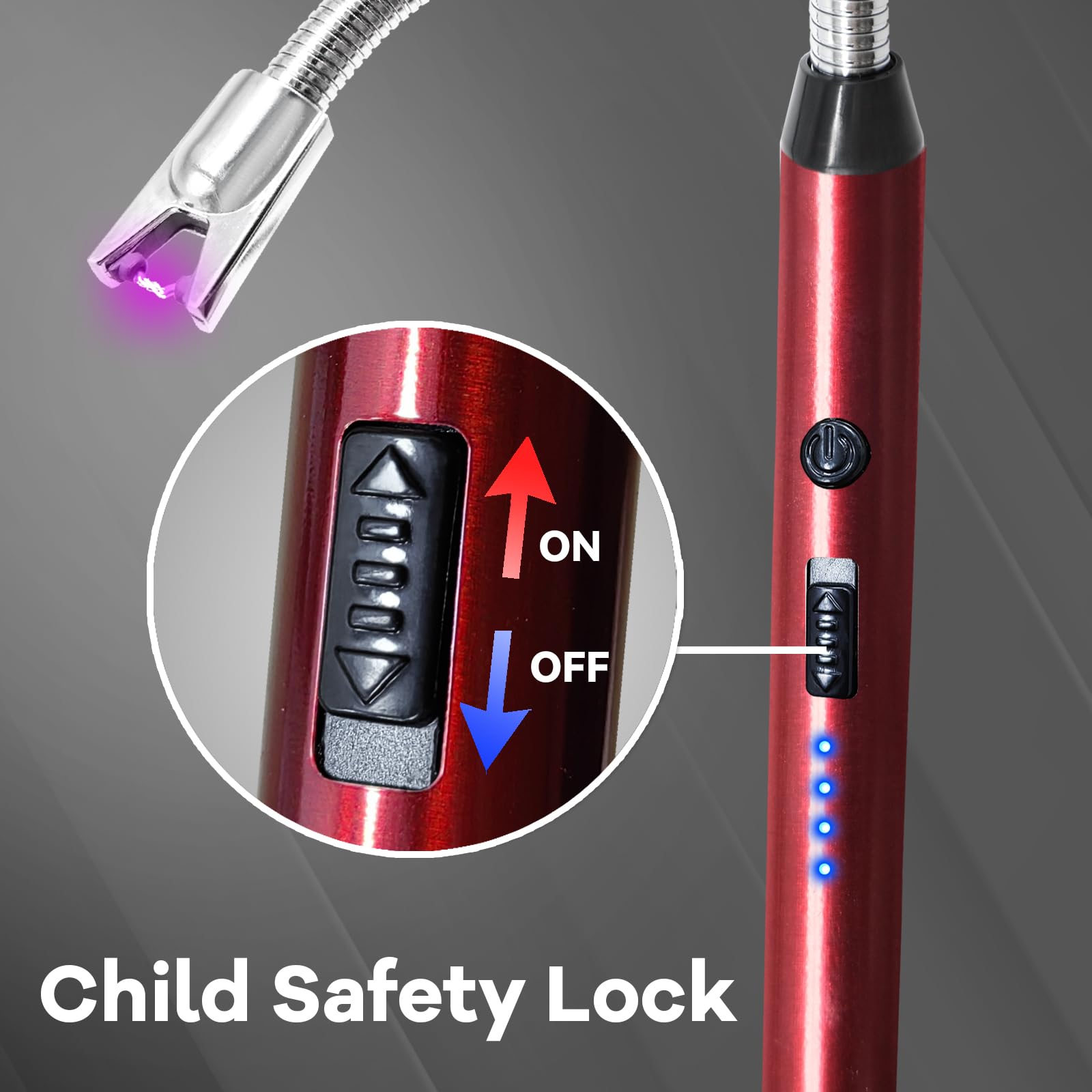 4 Pack Rechargeable USB Arc Lighter - Windproof Flameless Plasma Lighter with 360° Flexible Neck for Candles, BBQ, Grill & Outdoor Use | Perfect for Home, Camping & Gifts