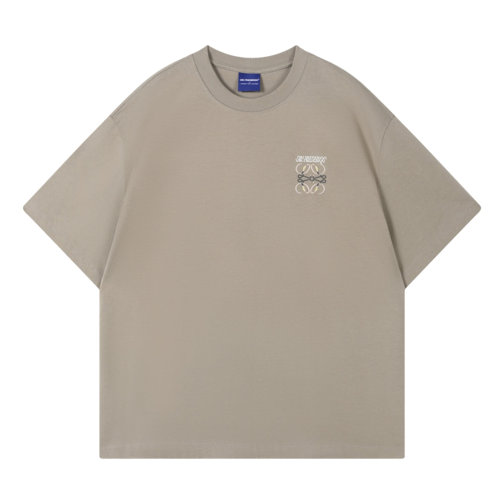 ORI FREDERIQO Printed T-Shirt for Men - Dark Grey Cotton Tee with Stylish Print | Casual Wear, Street Fashion & Everyday Outfits