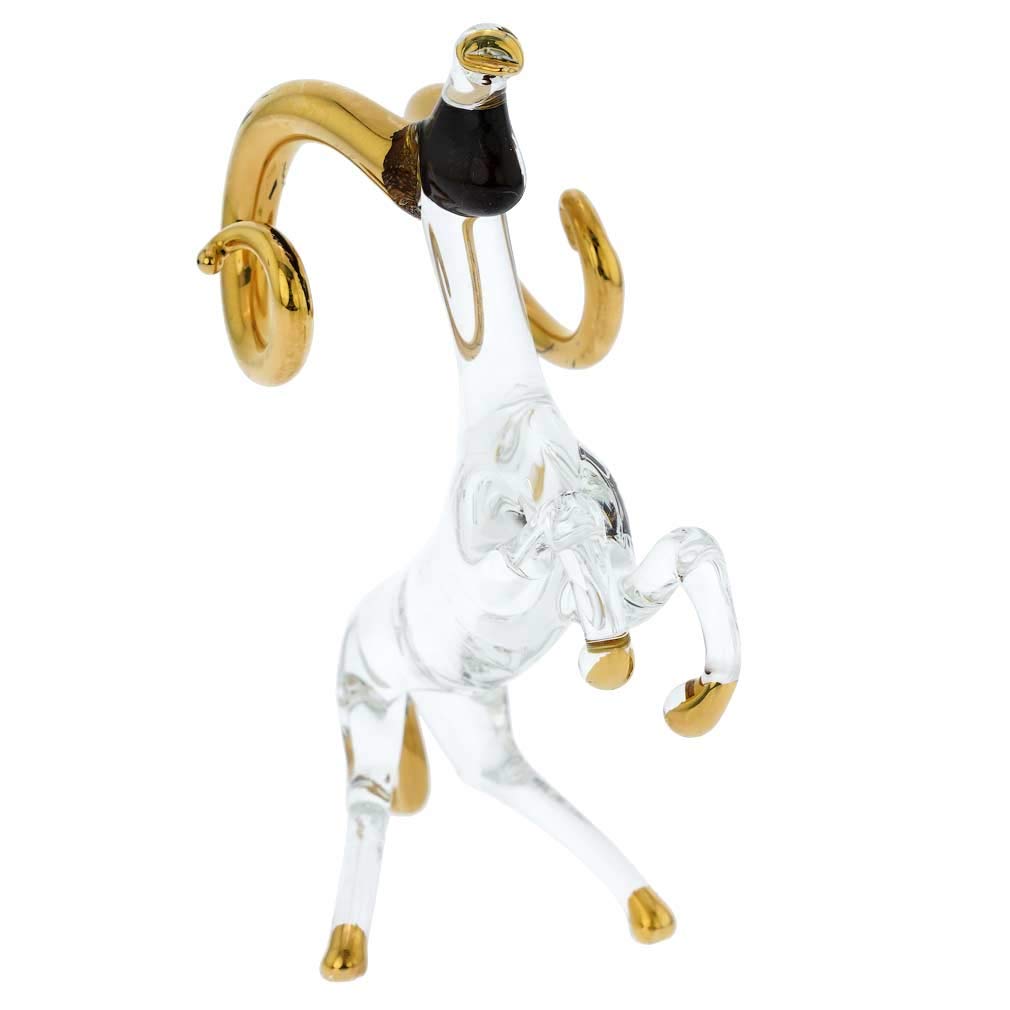 Authentic Murano Glass Aries Zodiac Sign from Venice - Handcrafted Italian Art Glass for Home Decor, Gifts & Astrology Enthusiasts
