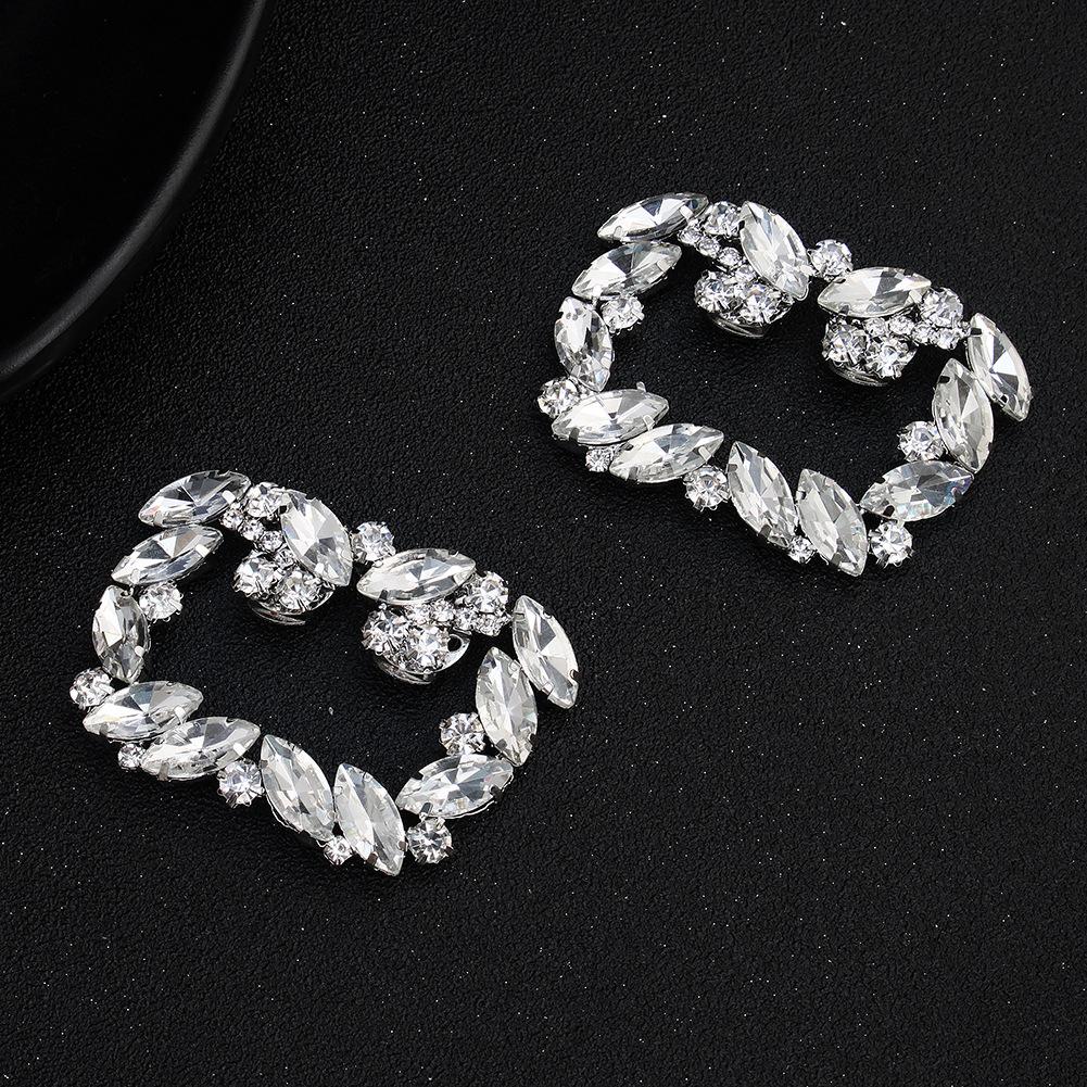 1 Pair Rectangle Detachable Rhinestone Shoe Clips for Wedding, DIY Bridal Shoe Accessories - Perfect for Bridesmaids, Prom, Evening Gowns & Special Occasions