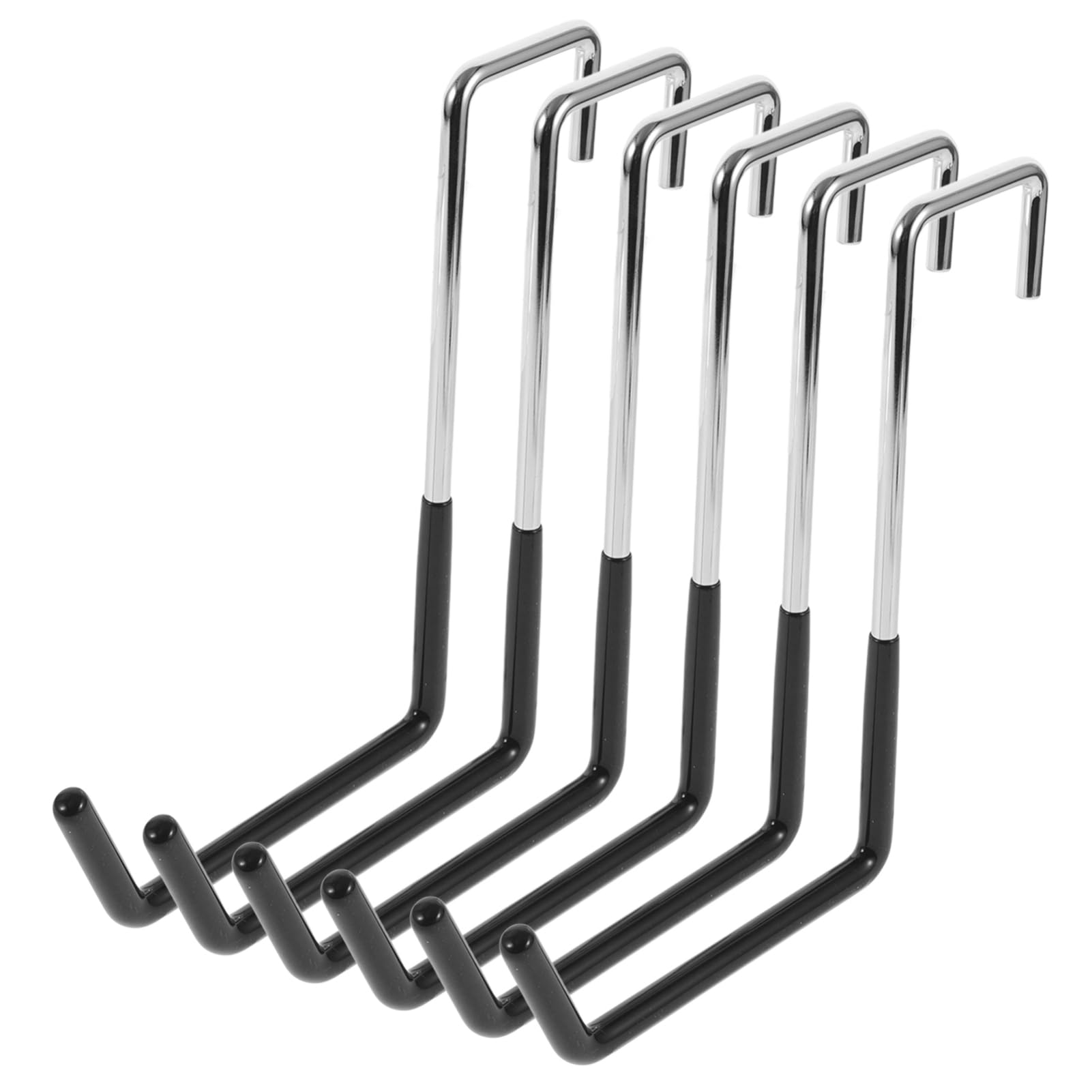 VANZACK 6-Piece Heavy Duty Rafter Hooks - Vinyl Coated Large S Hooks for Ladder, Bike Storage & Organization - Perfect for Garage, Shed & Home Organization