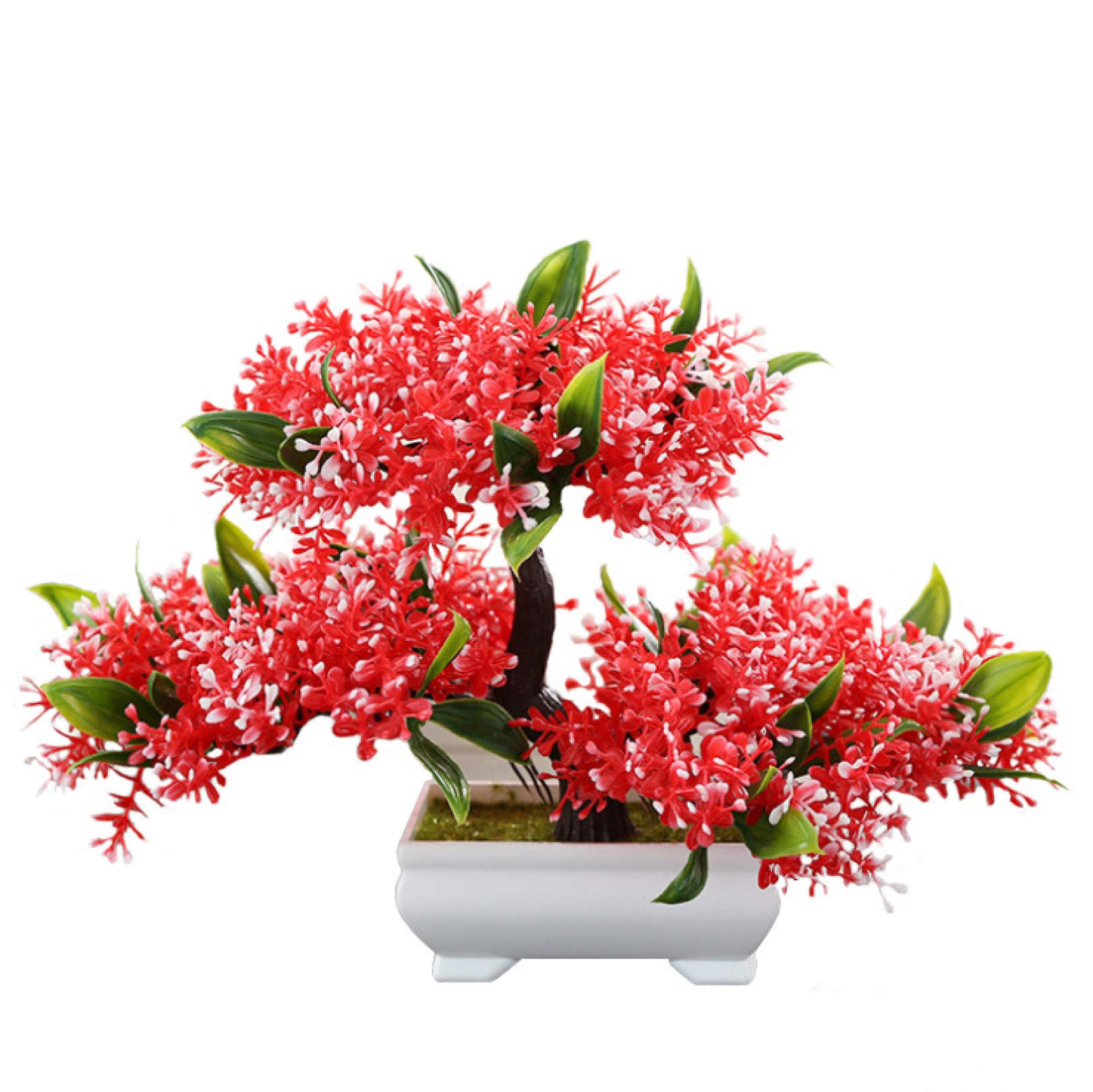 KKONION Artificial Bonsai Tree - Fake Plant Decoration for Home & Office, Modern Style Simulation Potted Plant for Indoor Garden Decor - Perfect for Living Room, Desk, Shelf & Gift Giving