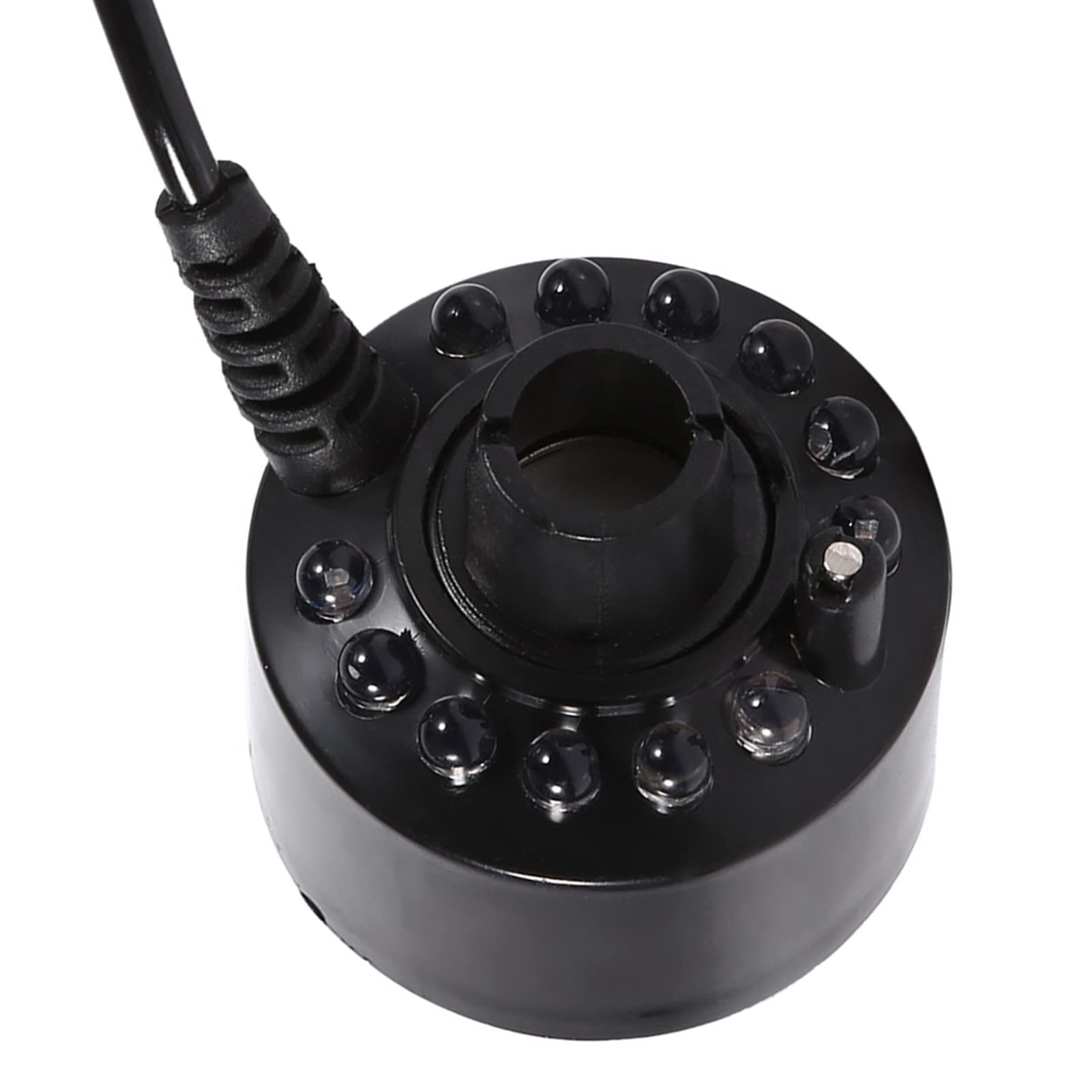 Buachois Mist Maker - 12 LED Water Fountain Pond Fog Atomizer with 24V Color Changing Humidifier | Ultrasonic Mist Maker for Indoor/Outdoor Ponds, Aquariums & Home Decor | Creates Relaxing Ambiance for Gardens, Yoga Rooms & Meditation Spaces