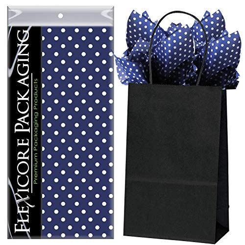 Navy Blue Polka Dots